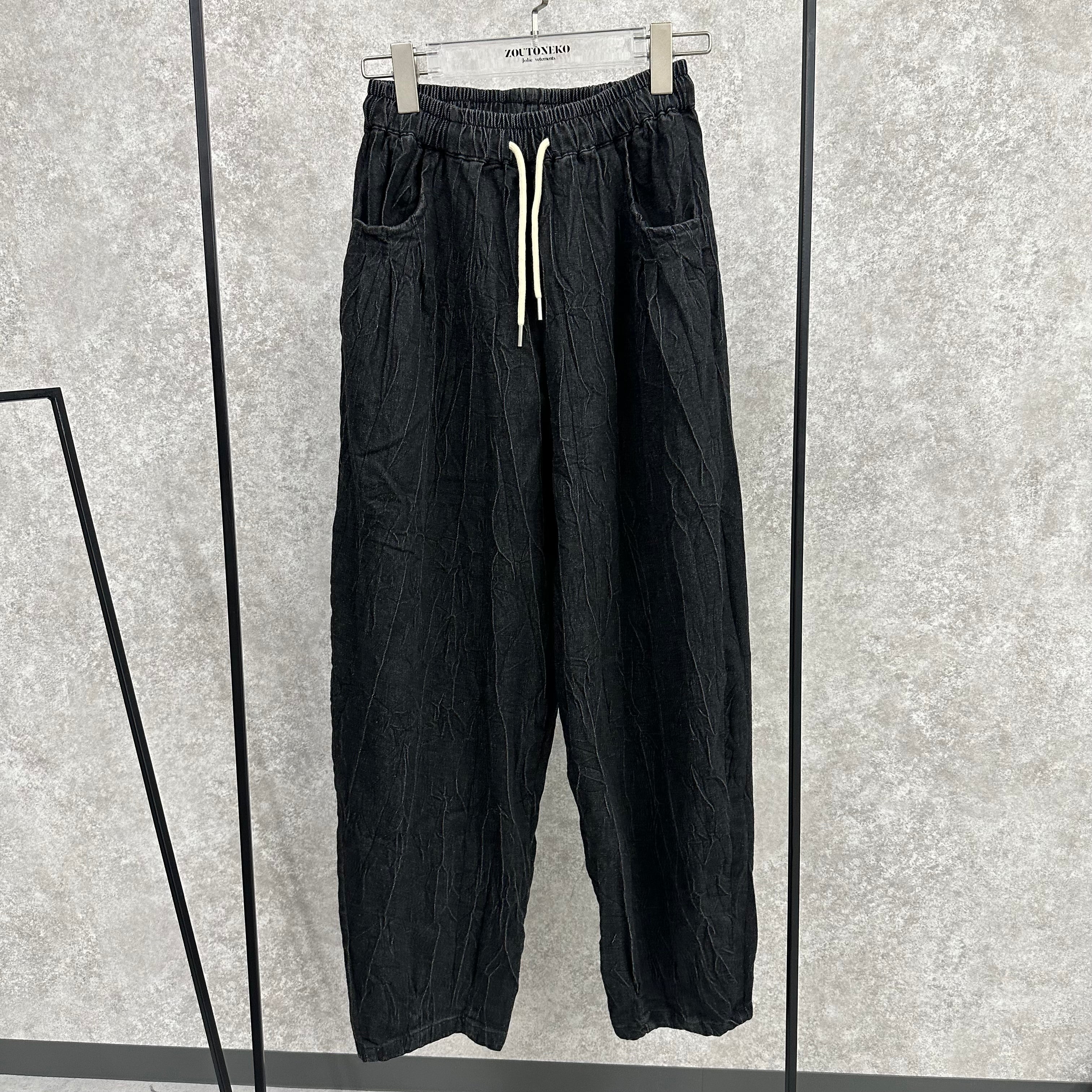 しわデニム -ブラック- ※11/5〜11より順次発送