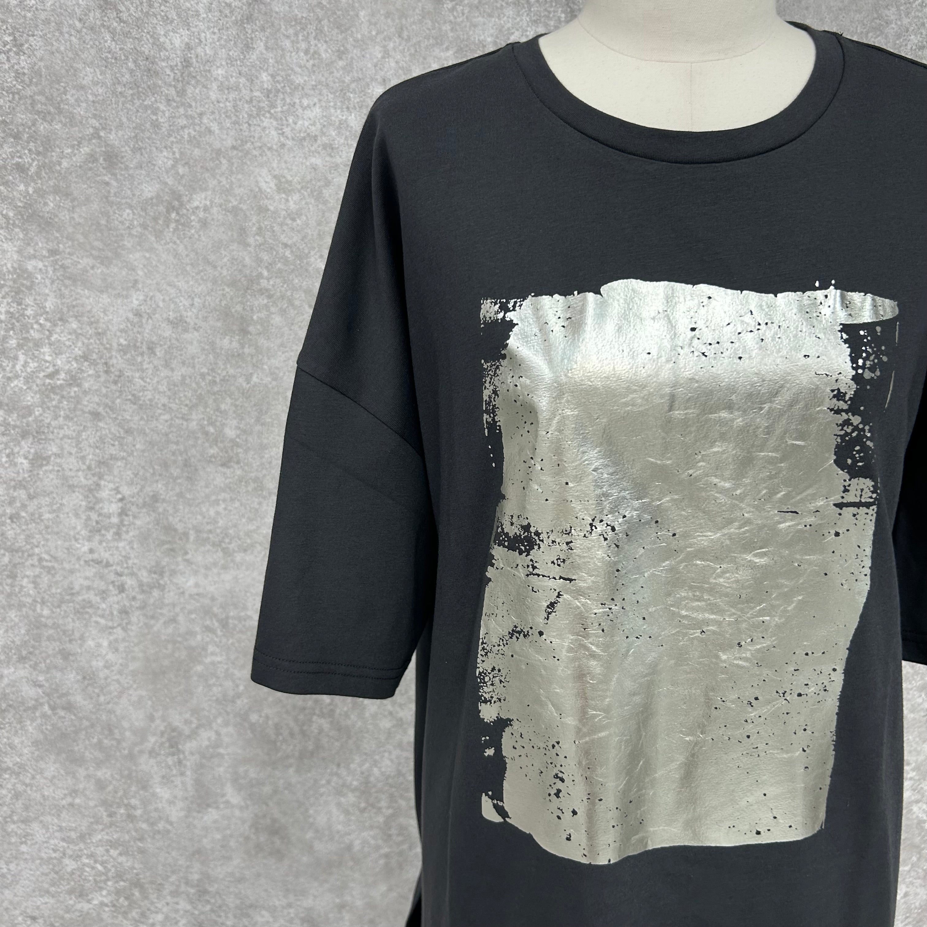プリントBIG Tシャツ -ブラック-  ※7/30-8/5迄に順次発送予定