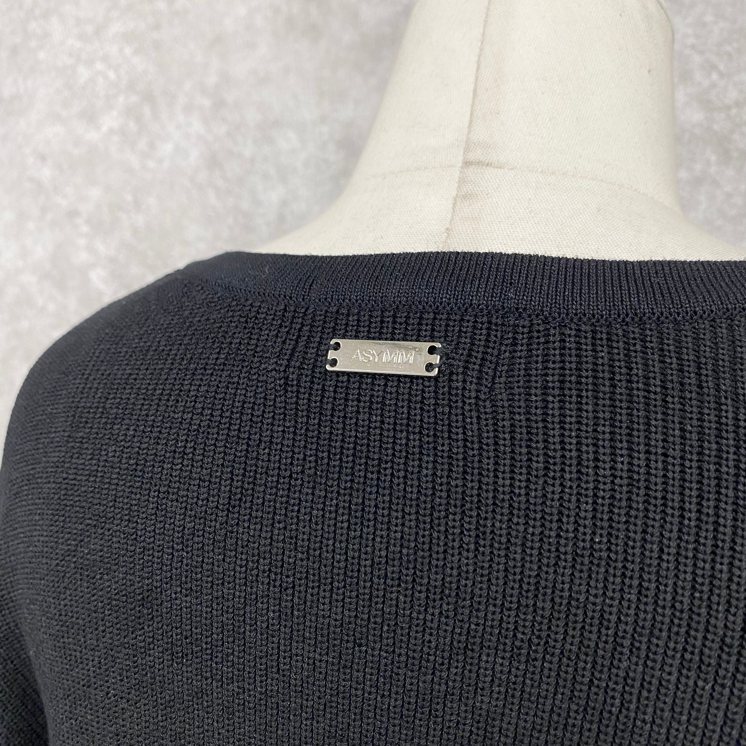 【ASYMM】Slow Knit -black-