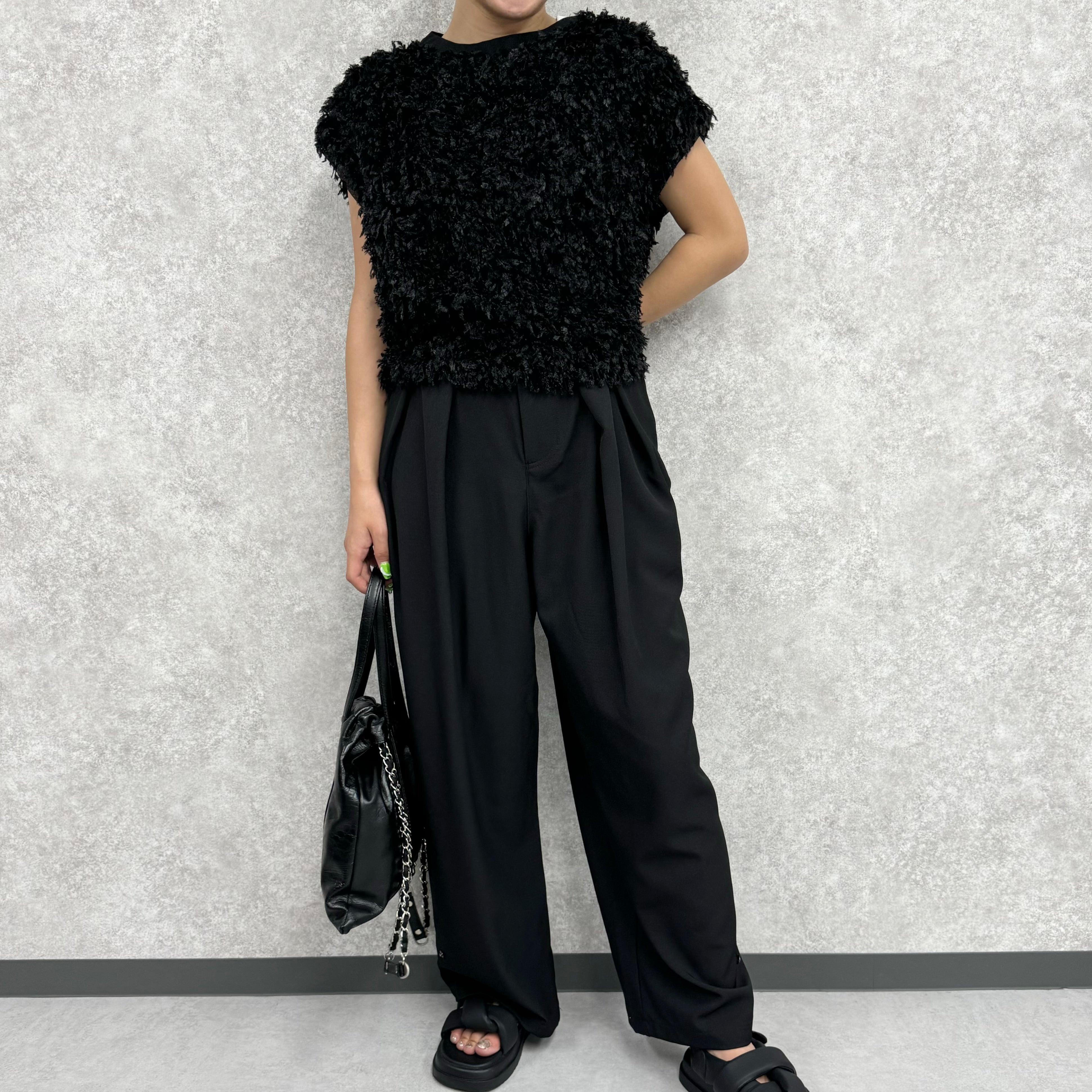 2Wayタックパンツ ブラック ※9/17〜23より順次配送