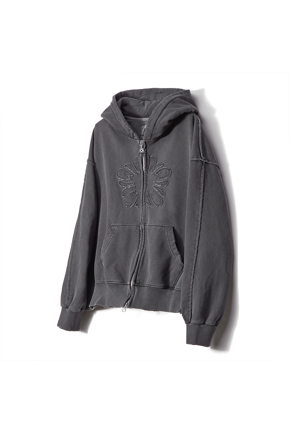 ※予約商品【ULKIN】MUGUNG Vintage Zip-up Hoodie_CHARCOAL ※12月頃より順次配送予定