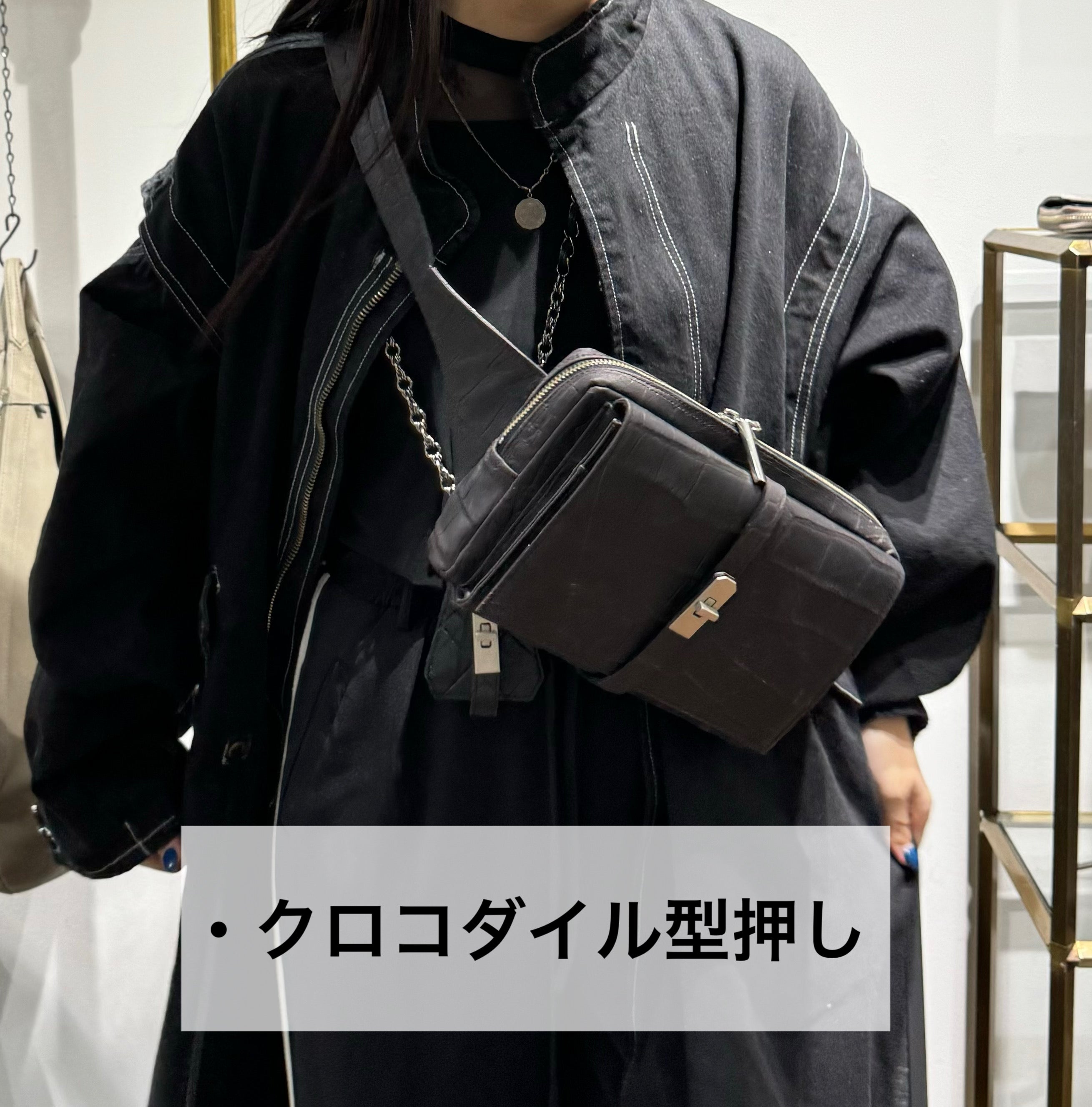 ⚠️予約【M.U.L.】 ボディバック -vintage ブラック- ※R7. 6月末納品予定