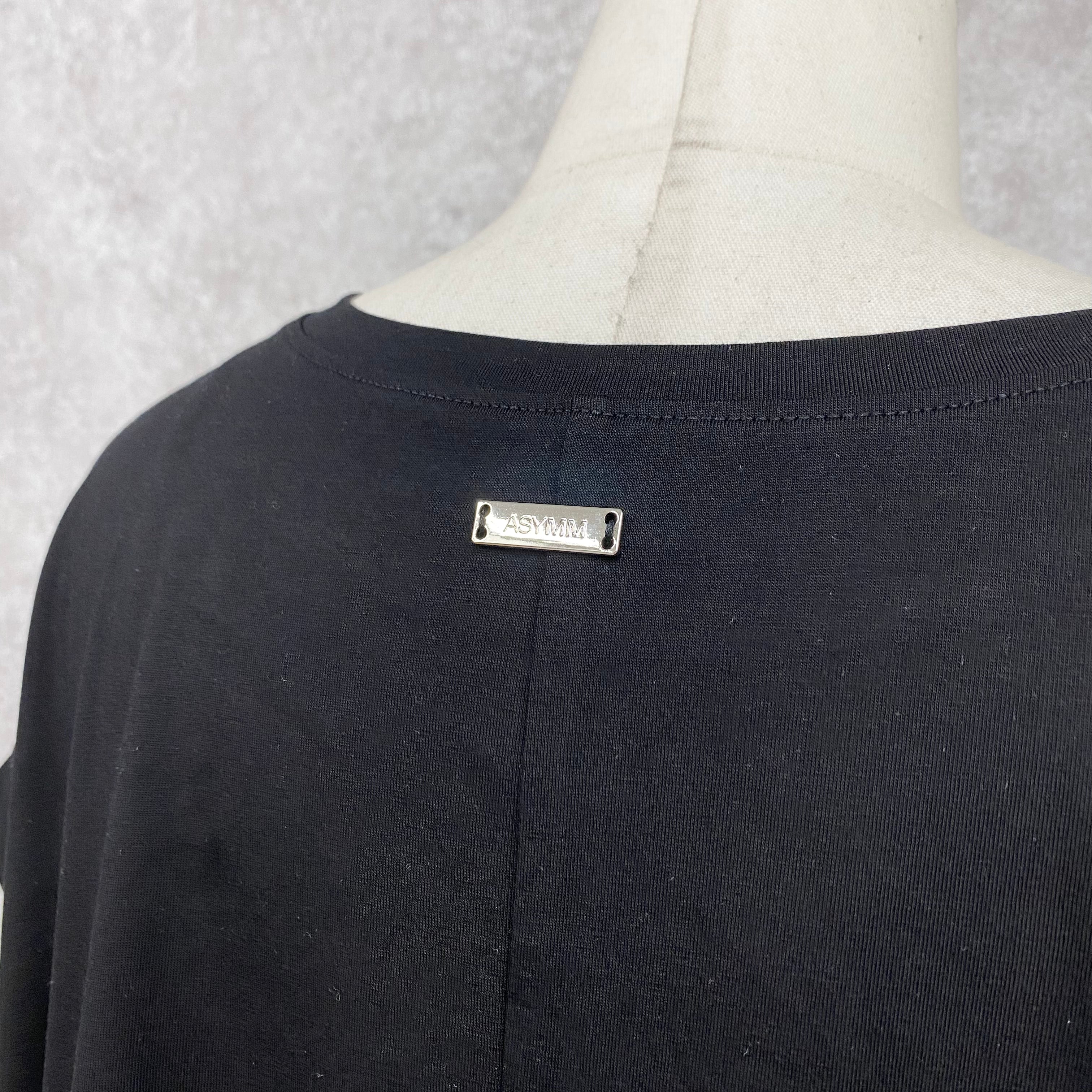 【ASYMM】NEAT TEE -black-