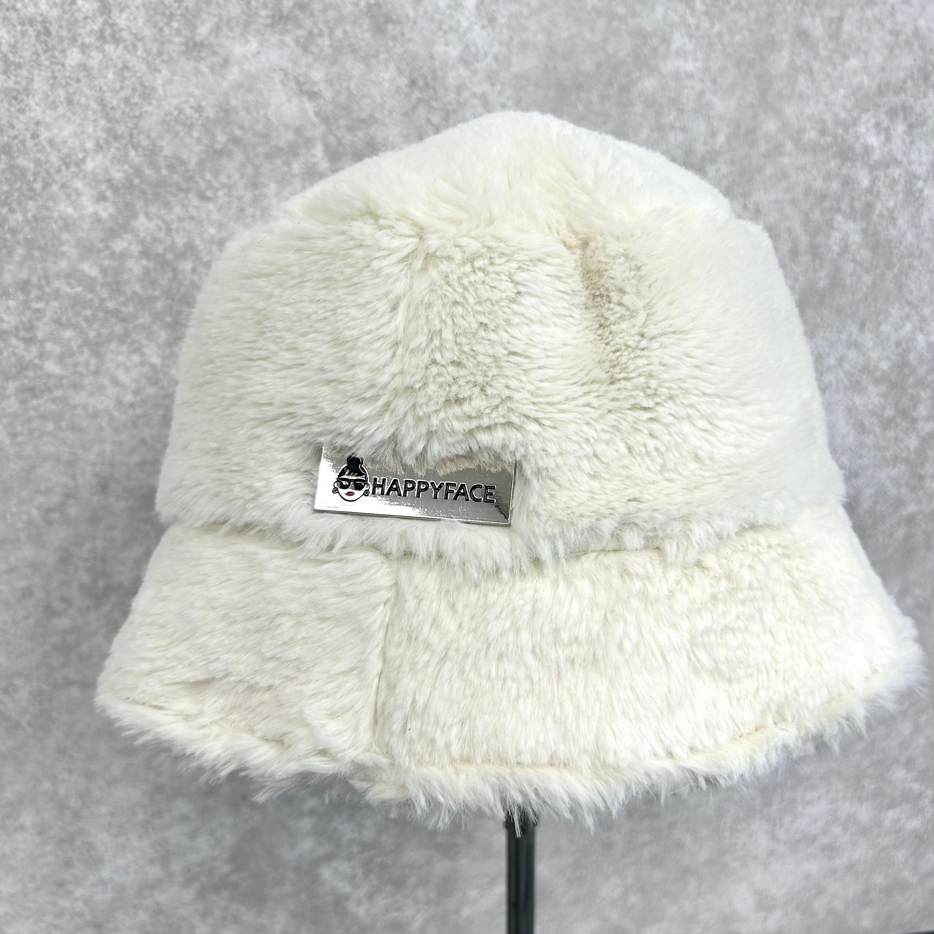 【HAPPYFACE】EMMA ファーバケットハット -ホワイト- ※10/22〜10/28より順次発送