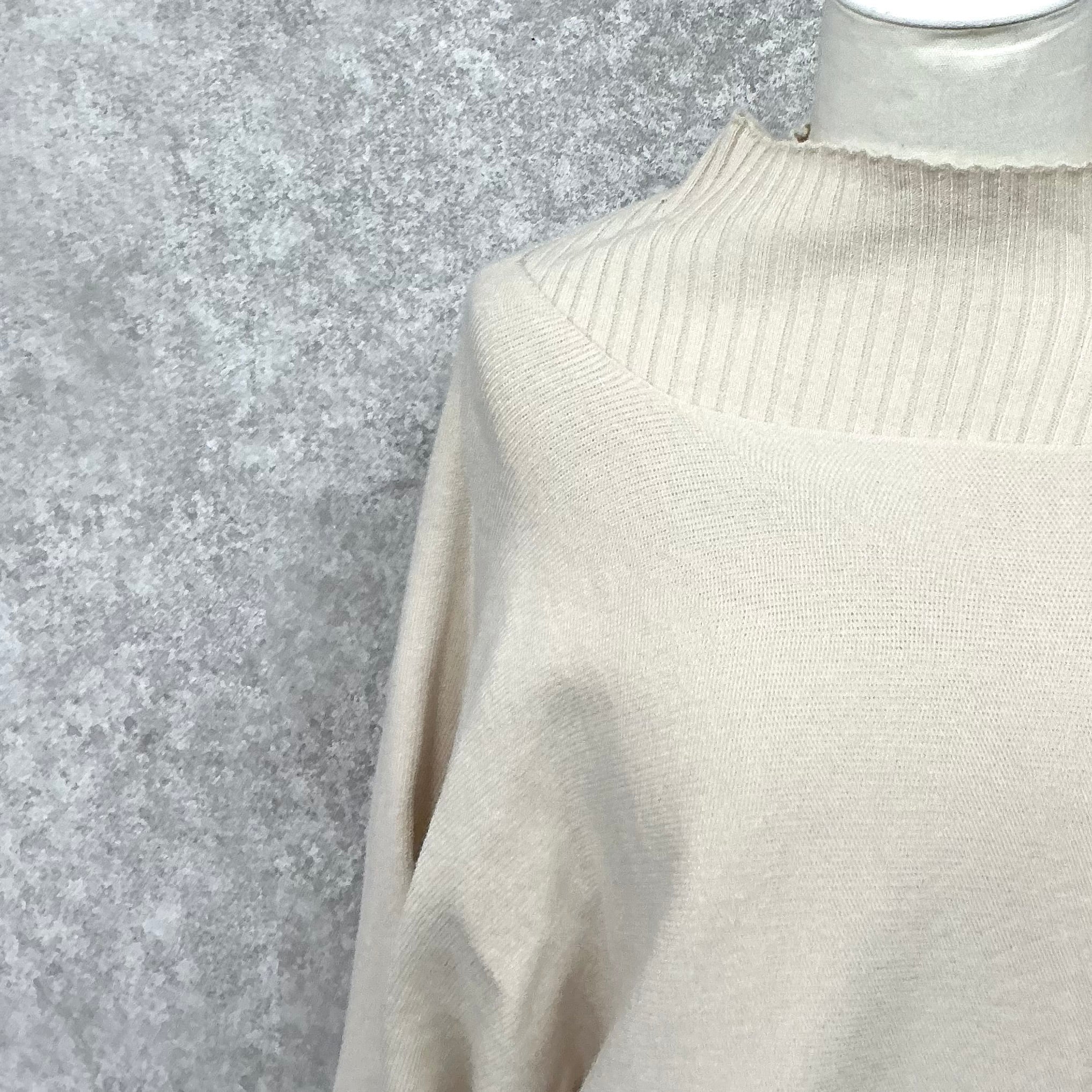 2wayもちもちリブニット -ベージュ- ※12月中旬頃より順次発送予定 ※ハンガー納品