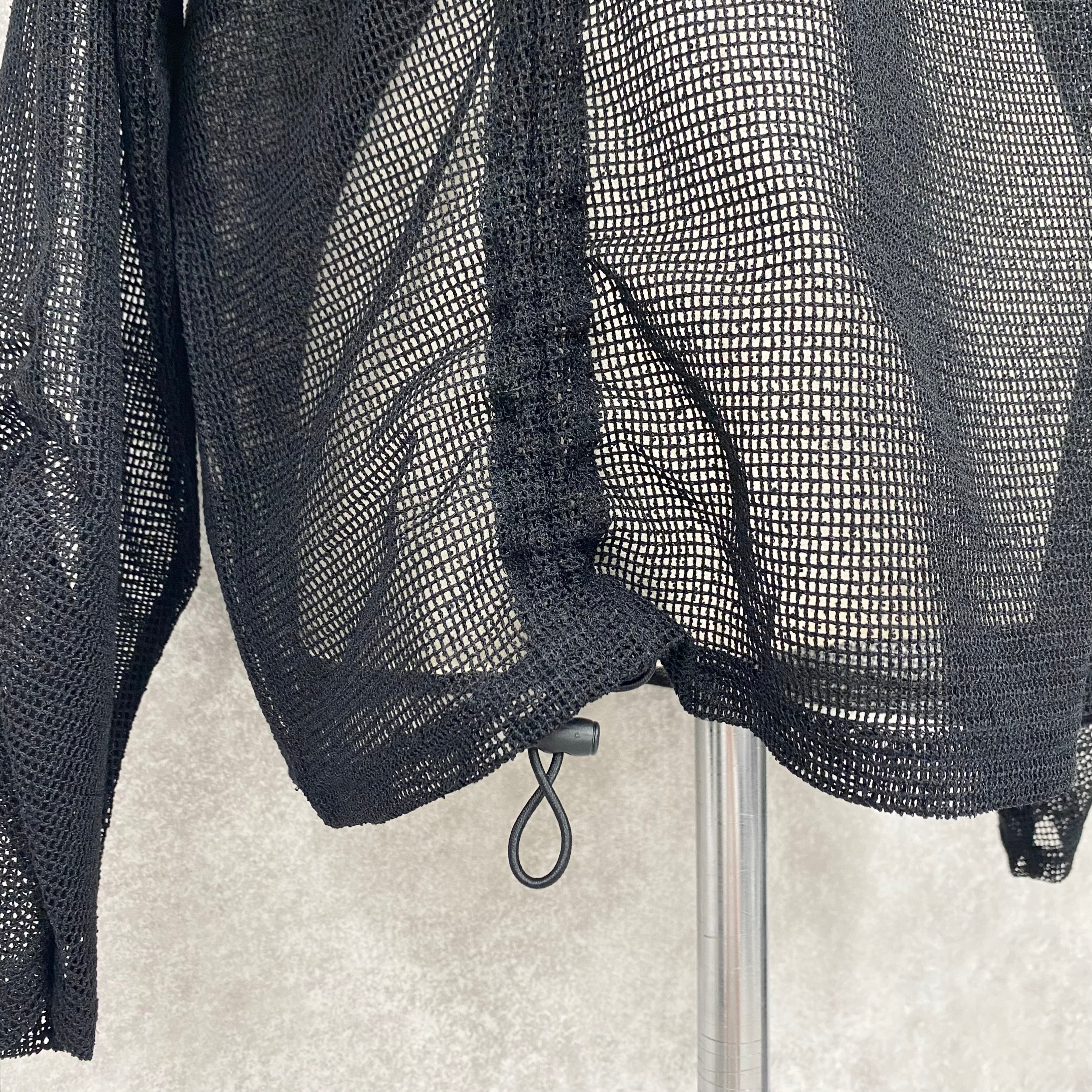 【ASYMM】TWIST LINE MESH TOPS -black-