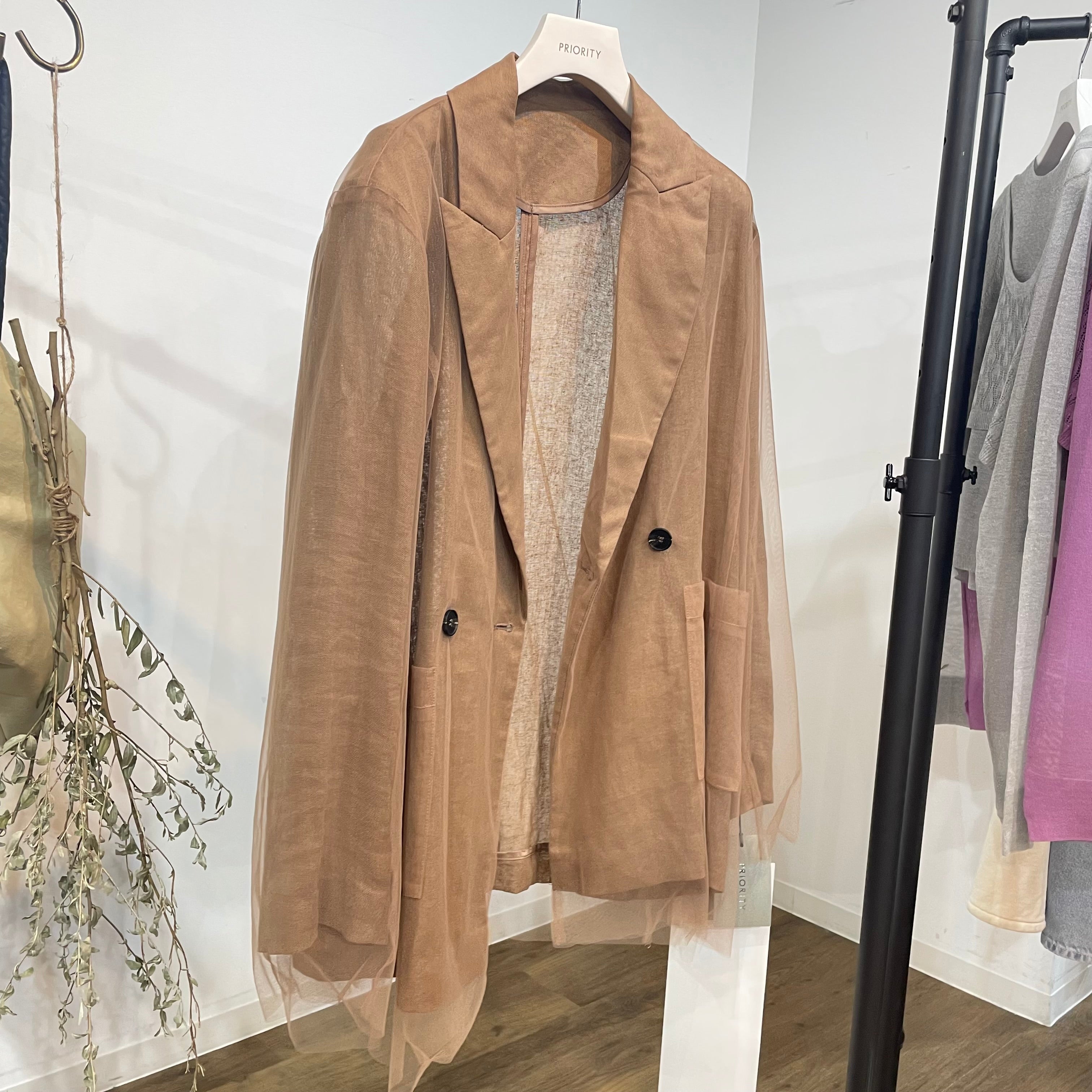 【予約】【PRIORITY】シアードッキングジャケット モカ ※2月上旬より順次発送