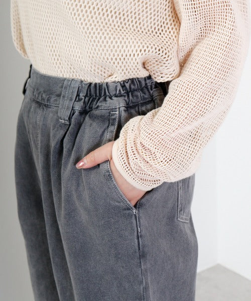 【hunch】ツイル/10ozデニムストレートパンツ  -グレー-※5/14〜5/20より順次配送予定