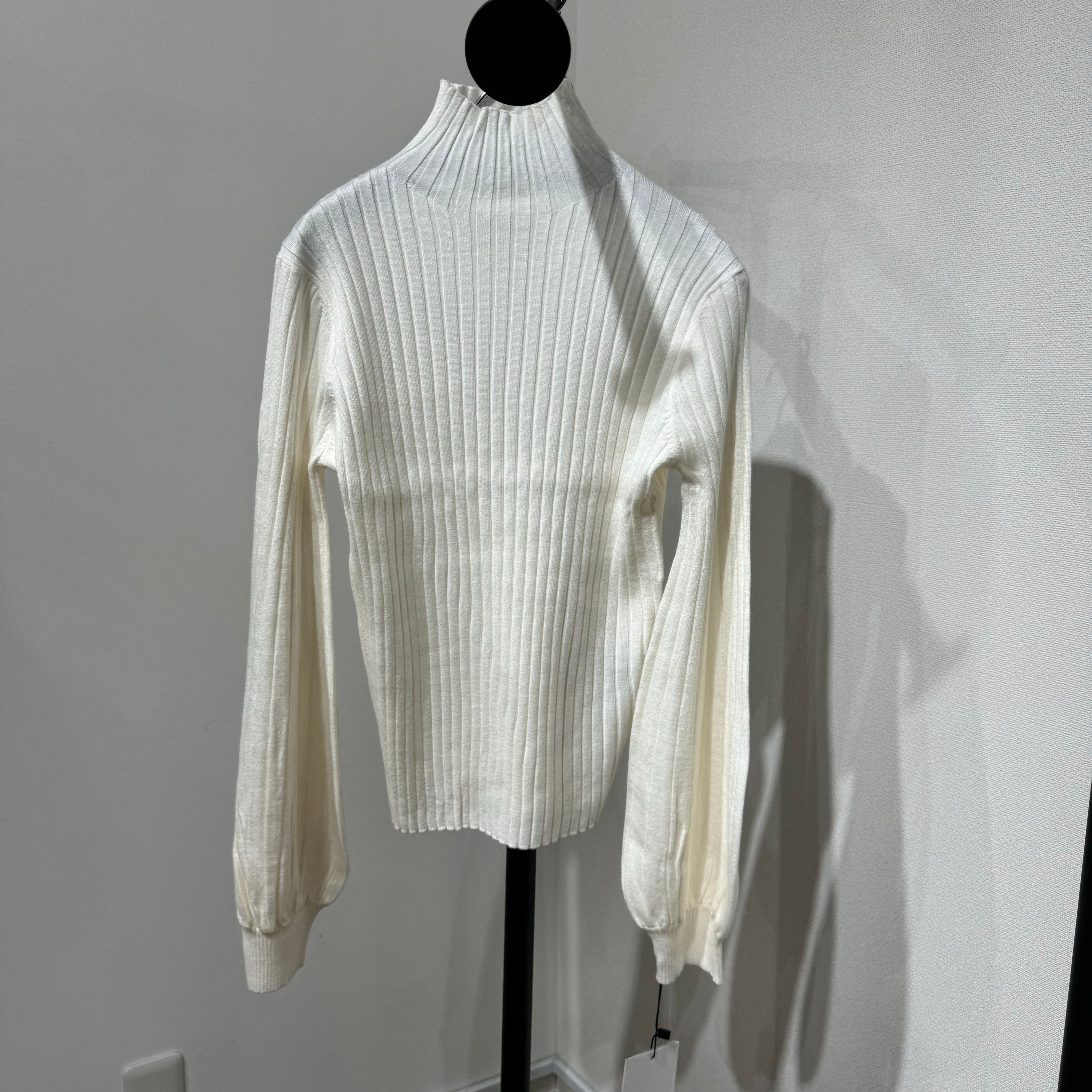 【PRIORITY】リブタトールニット -ホワイト- ※10/15~21頃より順次発送予定