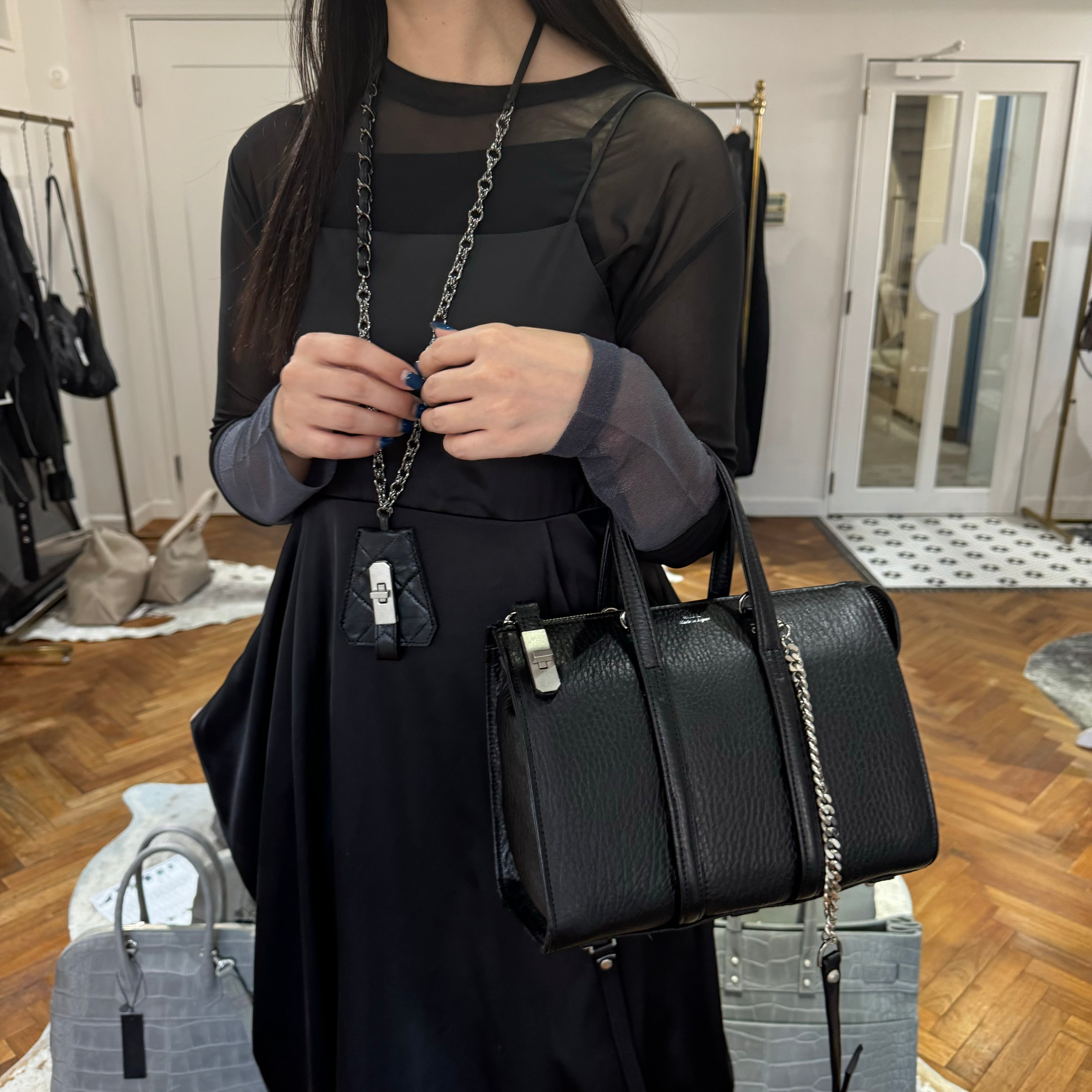 ⚠️予約【M.U.L.】stud series ボストンバックS -ブラック- ※R7. 6月末納品予定