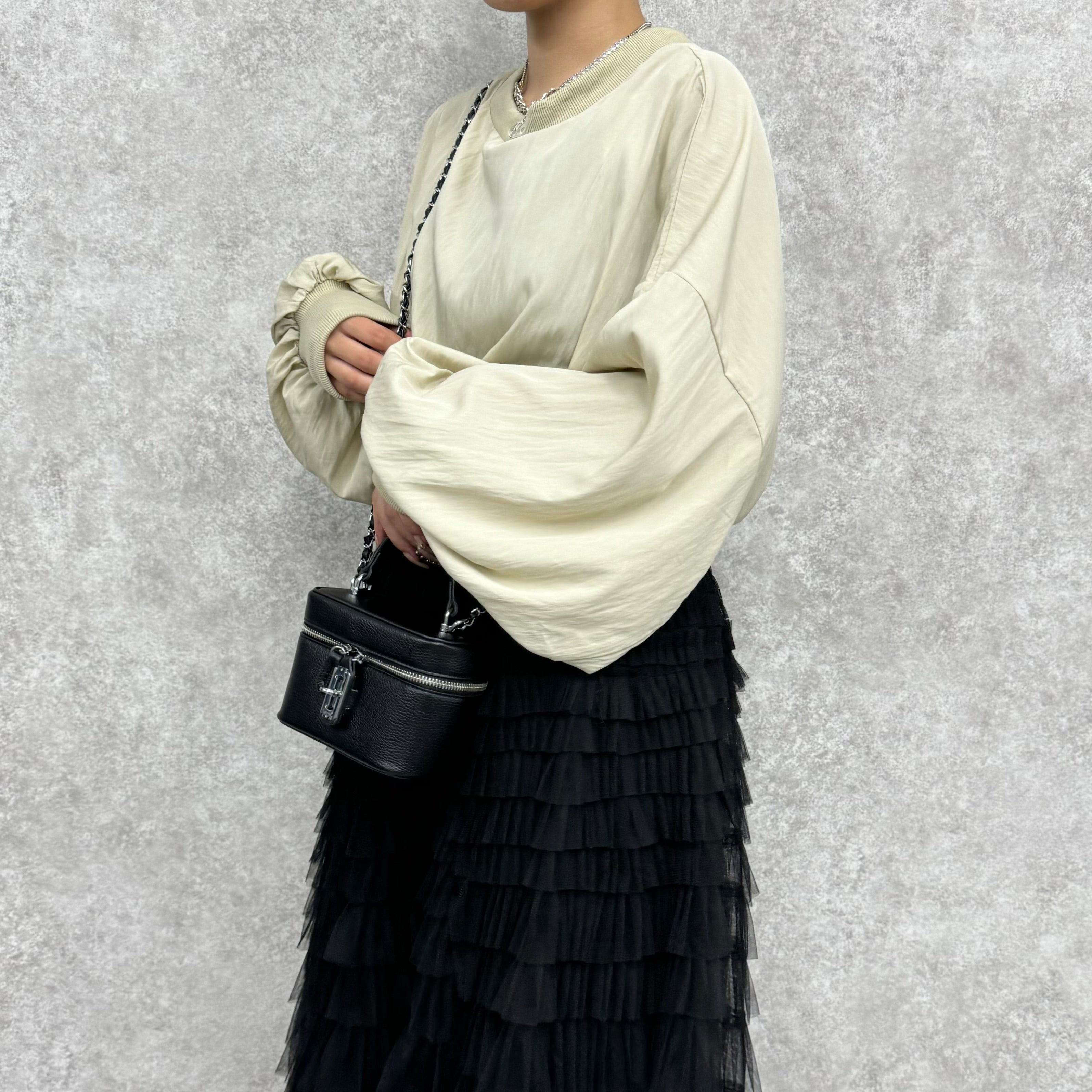 タフタオーバートップス -ベージュ-  ※3/5〜11より順次発送予定