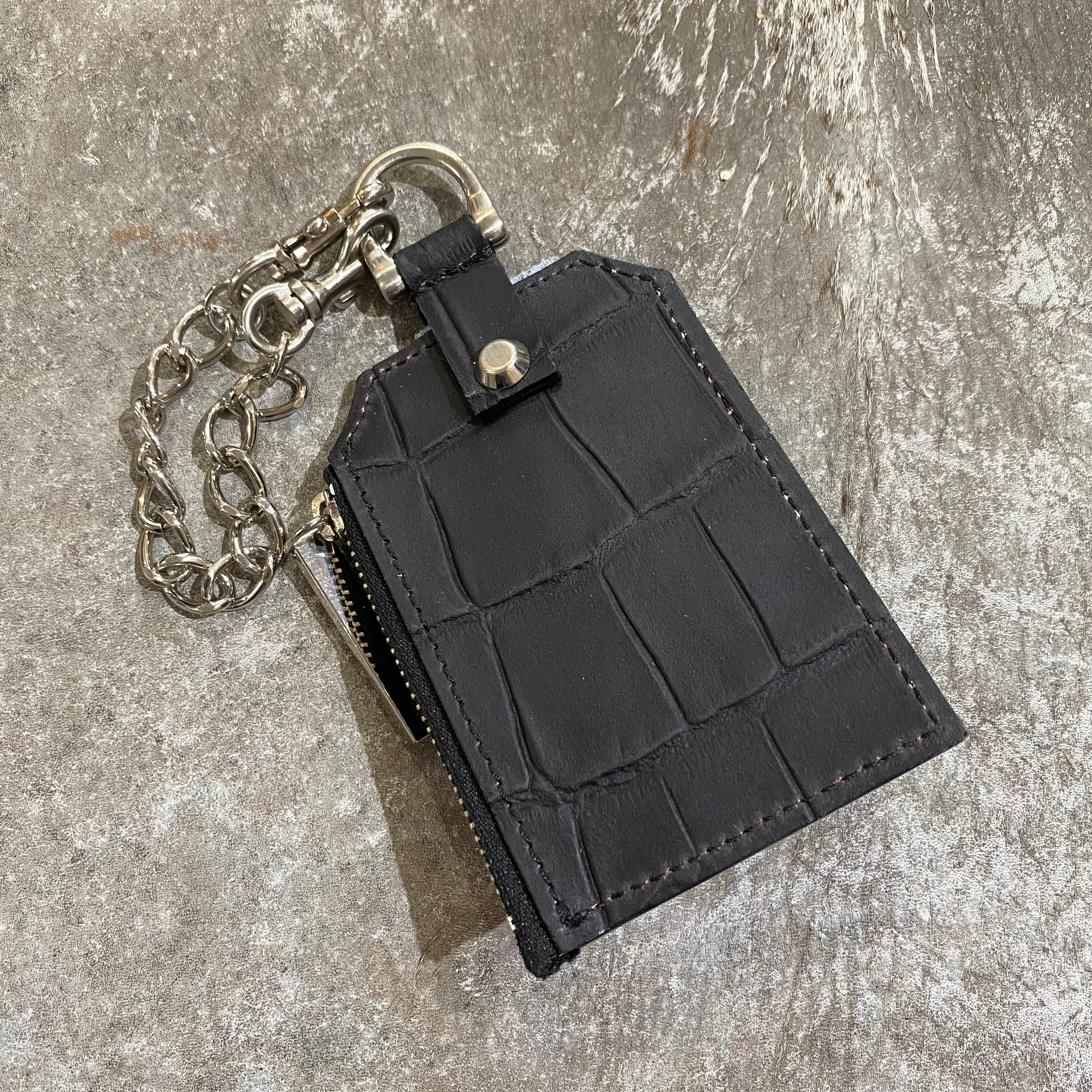 ⚠️予約【M.U.L.】チェーンパスケース -vintage ブラック- ※R7. 6月末納品予定