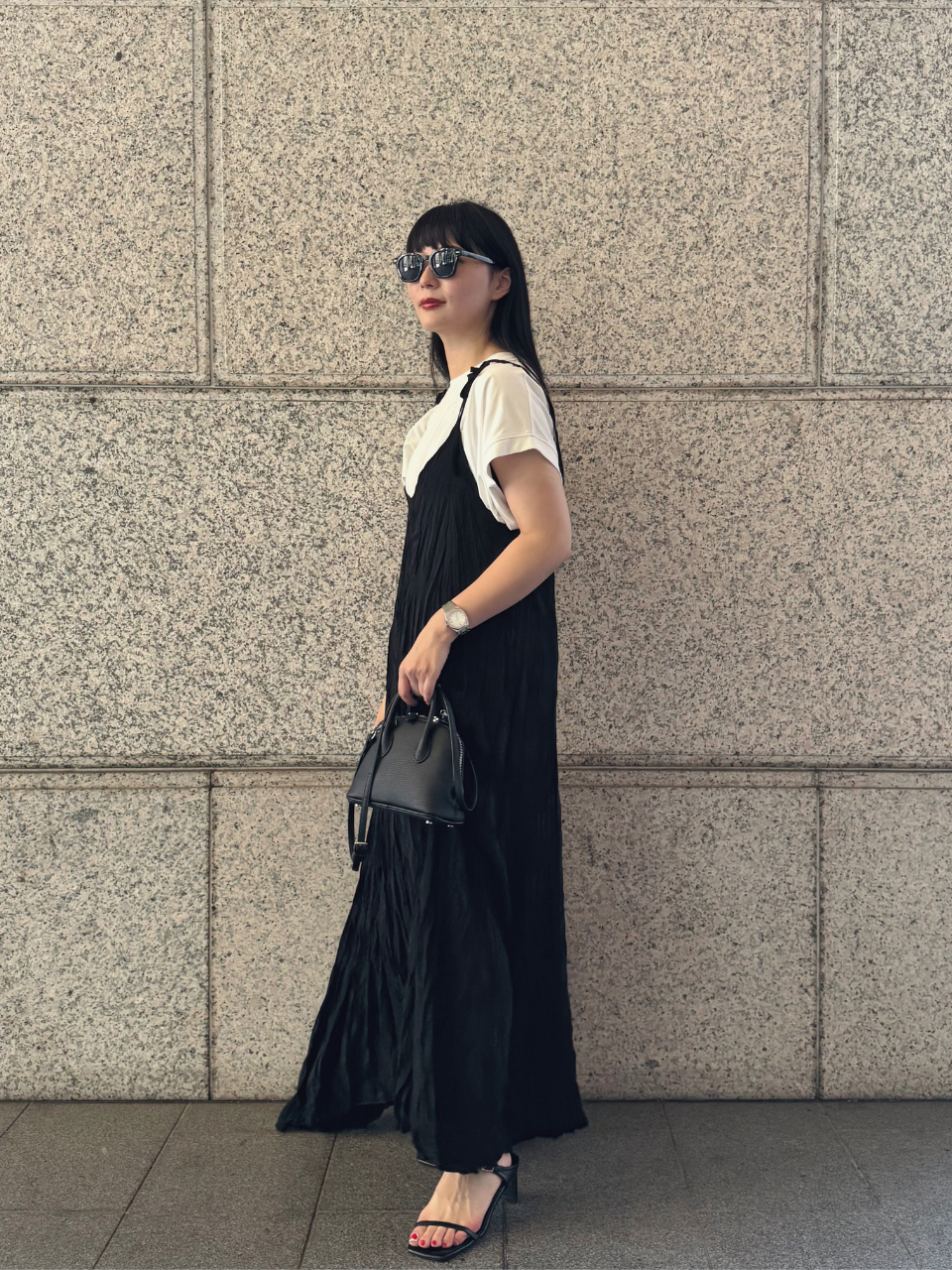 【ASYMM】CRUSHÉ DRESS -black-
