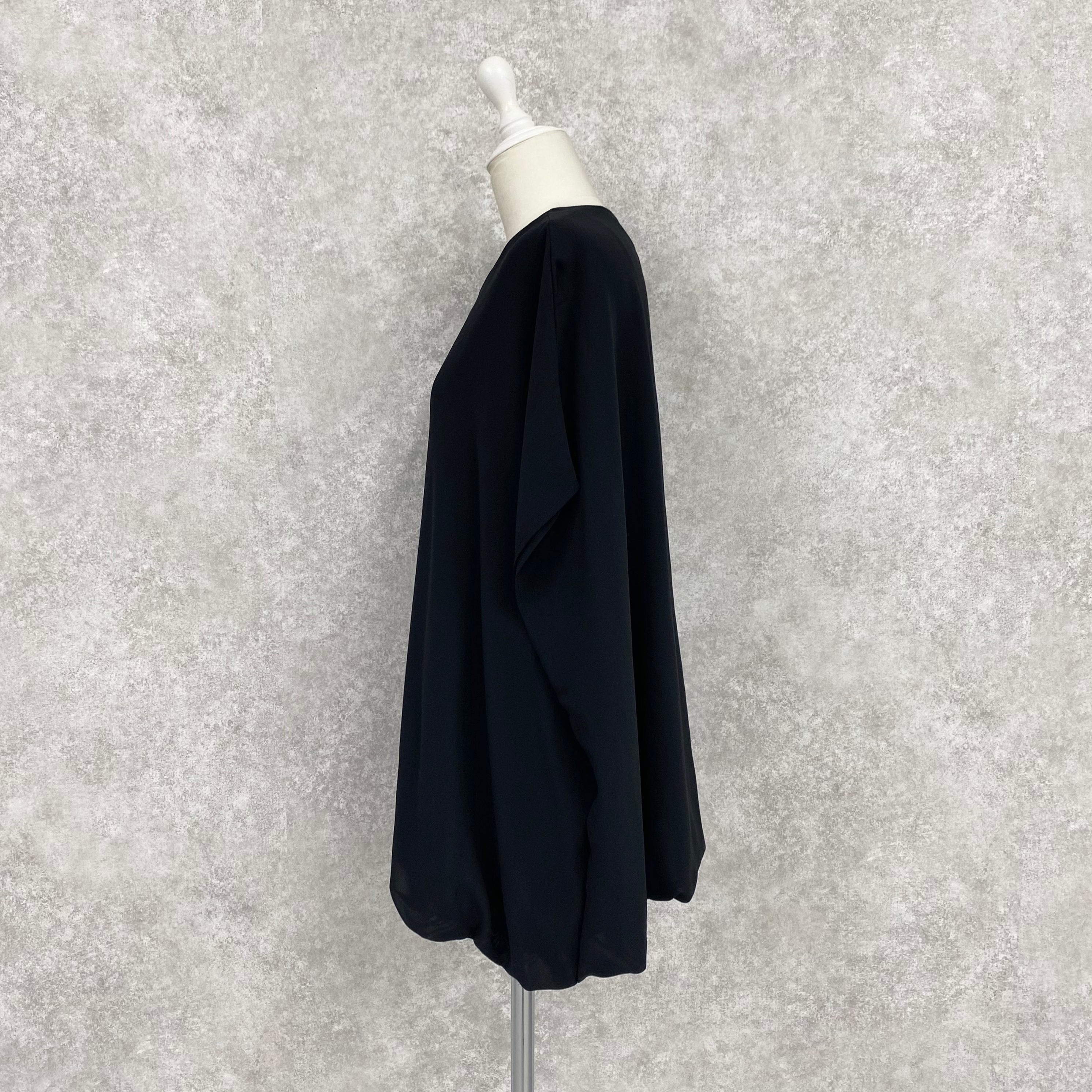 【ASYMM】MISTY CHIFFON BLOUSE -black-