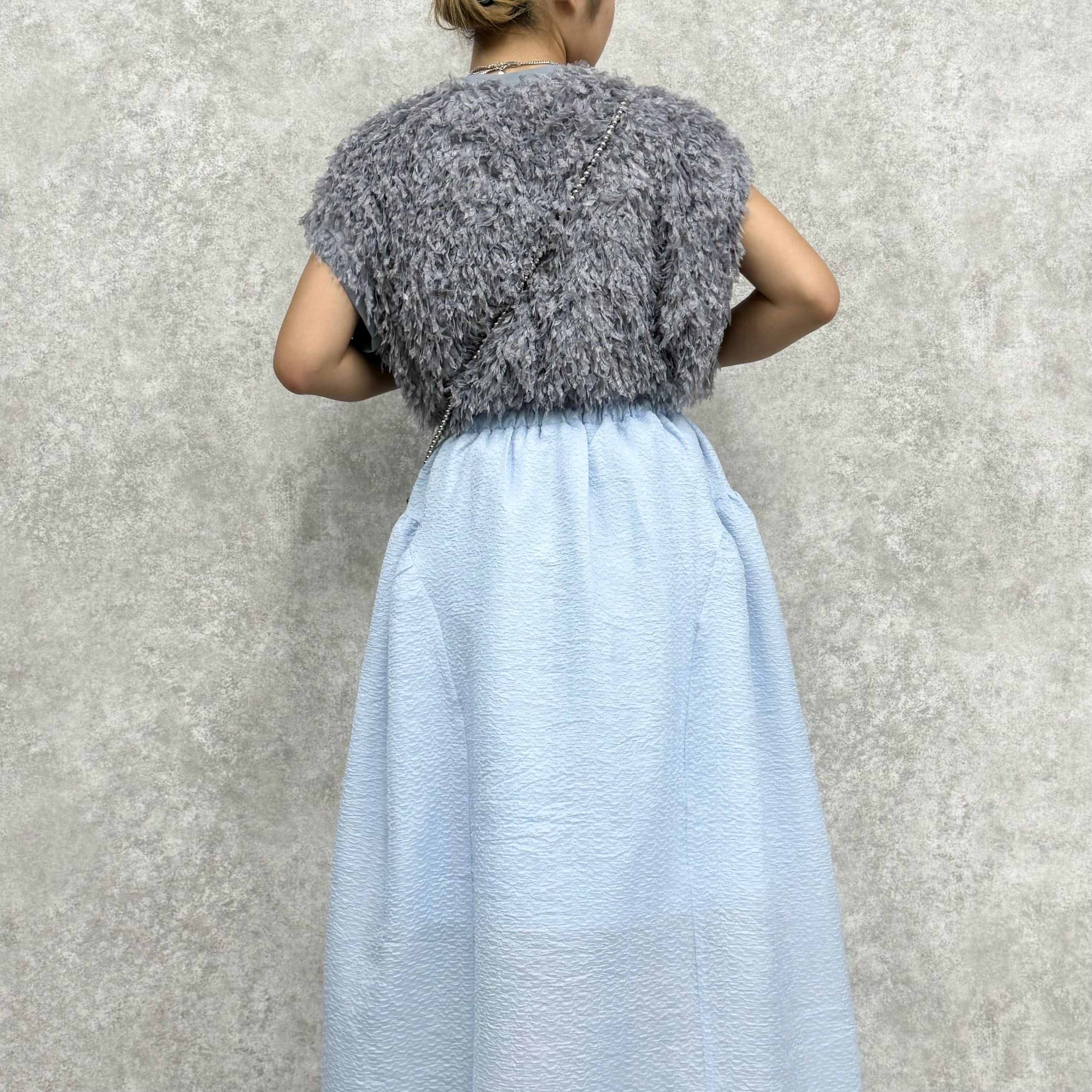 シアーサイドボリュームスカート -ライトブルー-   ※9/10〜16より順次発送予定