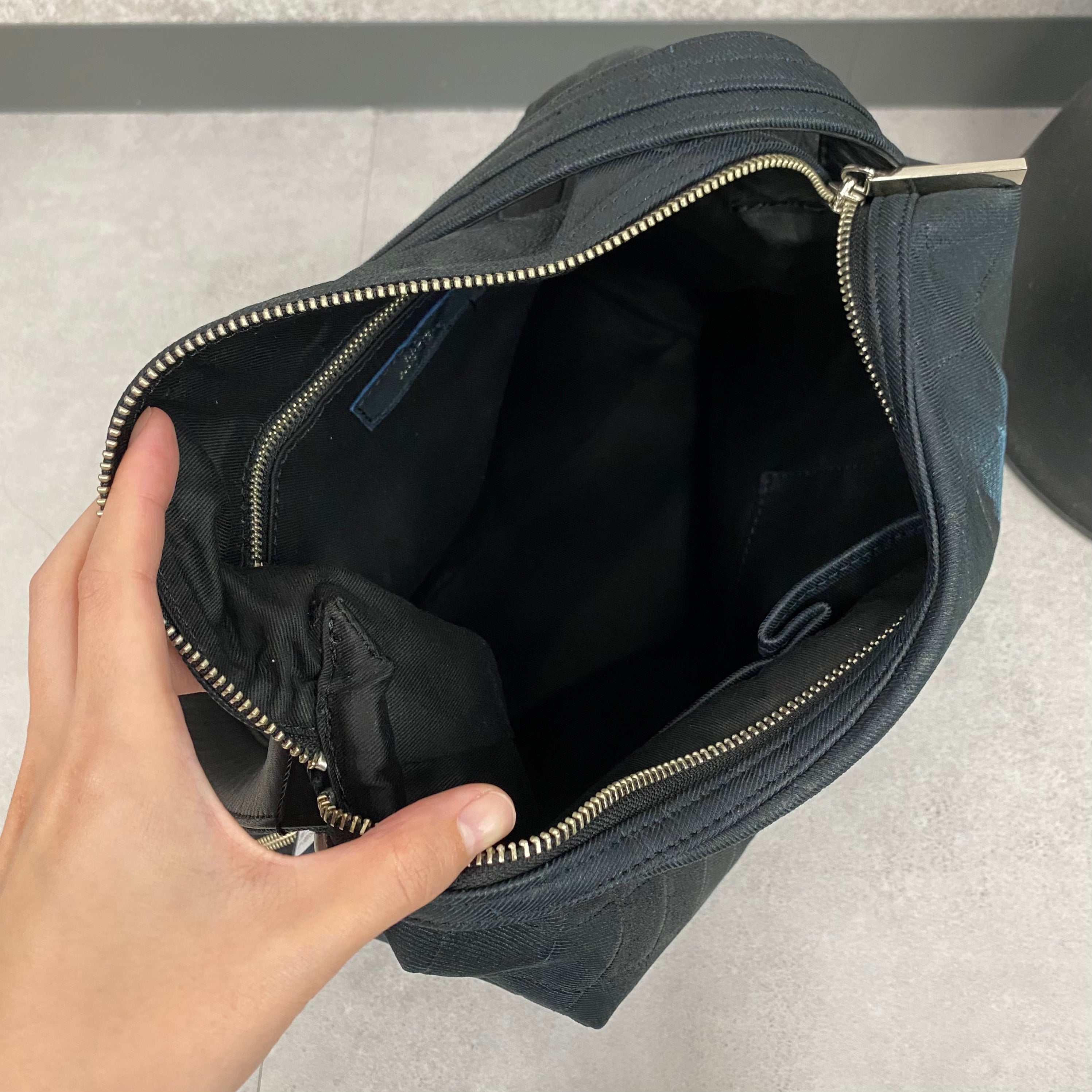 【MUL095-PK】ドロップ2way M デニムレザーキルティング型押し ピンクライン ※10/29〜11/2より順次配送