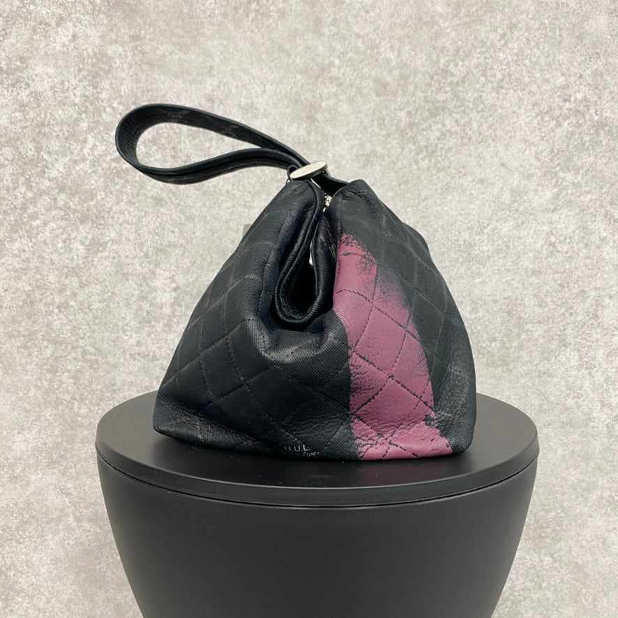 【MUL094-PK】ドロップ2way S オイルレザーキルティング(ブラック) ピンクライン ※10/29〜11/2より弊社事務所から順次発送