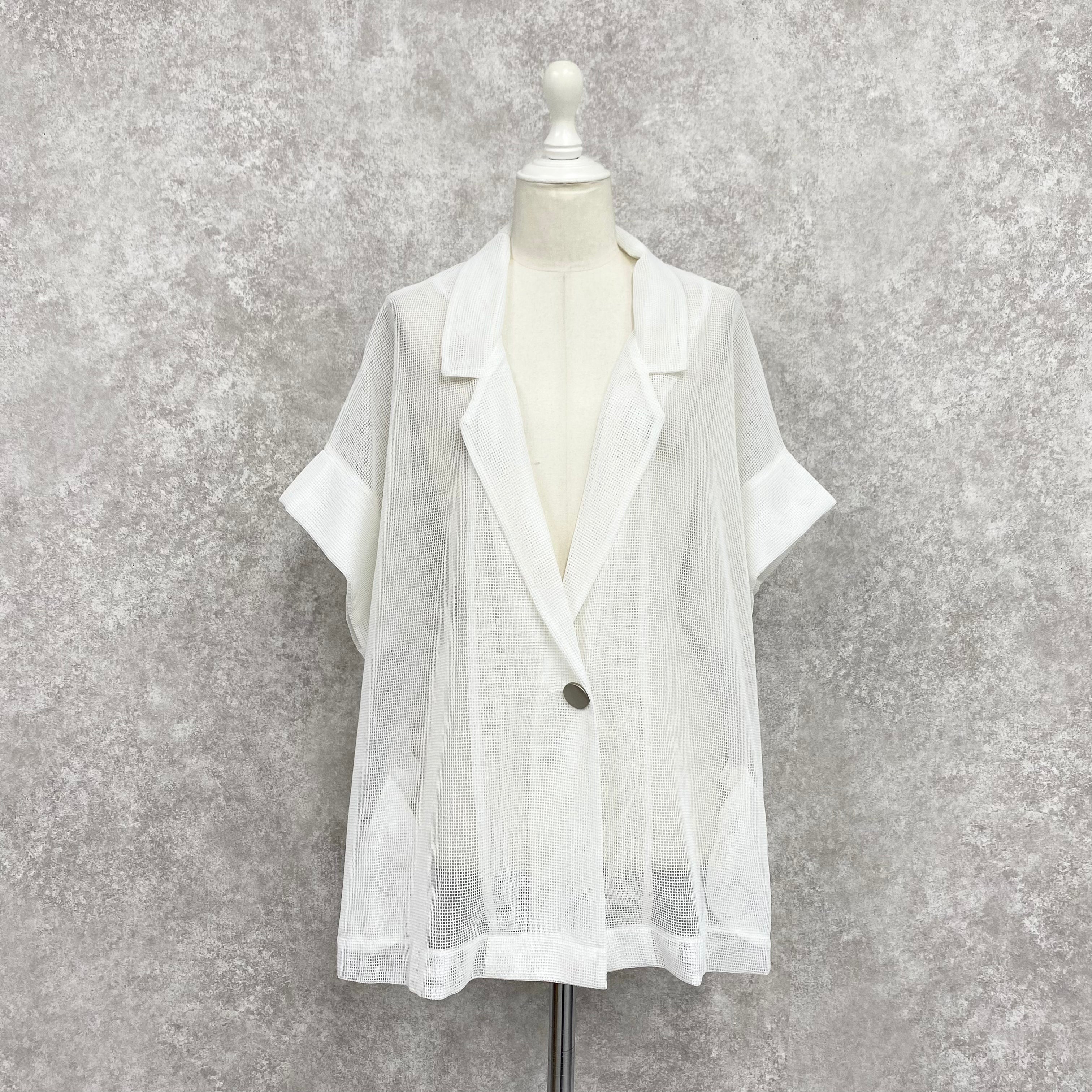 【ASYMM】AIR Mesh Jacket -white-