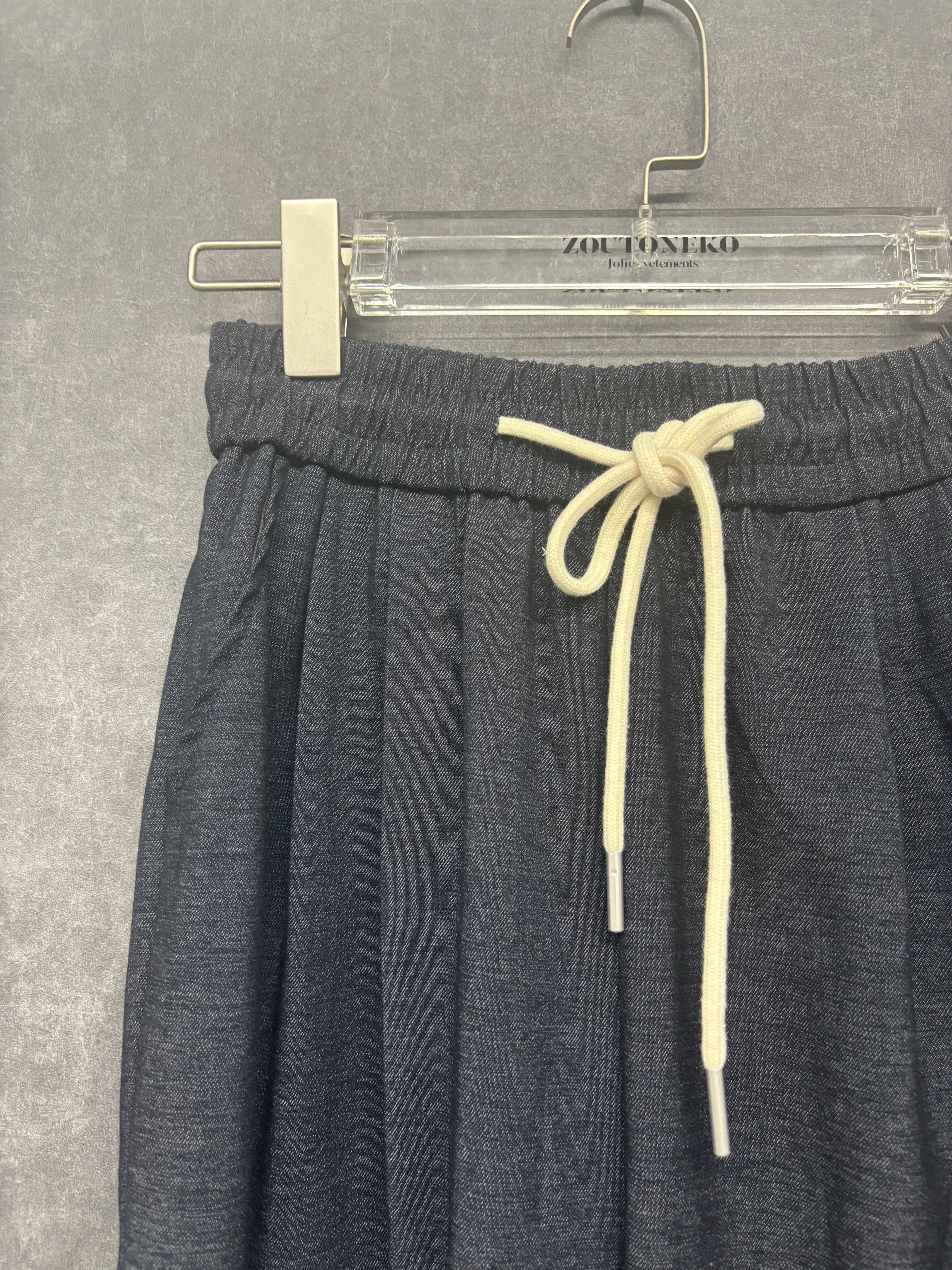 【予約】デニムライクパンツ ネイビー ※11月下旬~12月上旬頃より順次配送予定