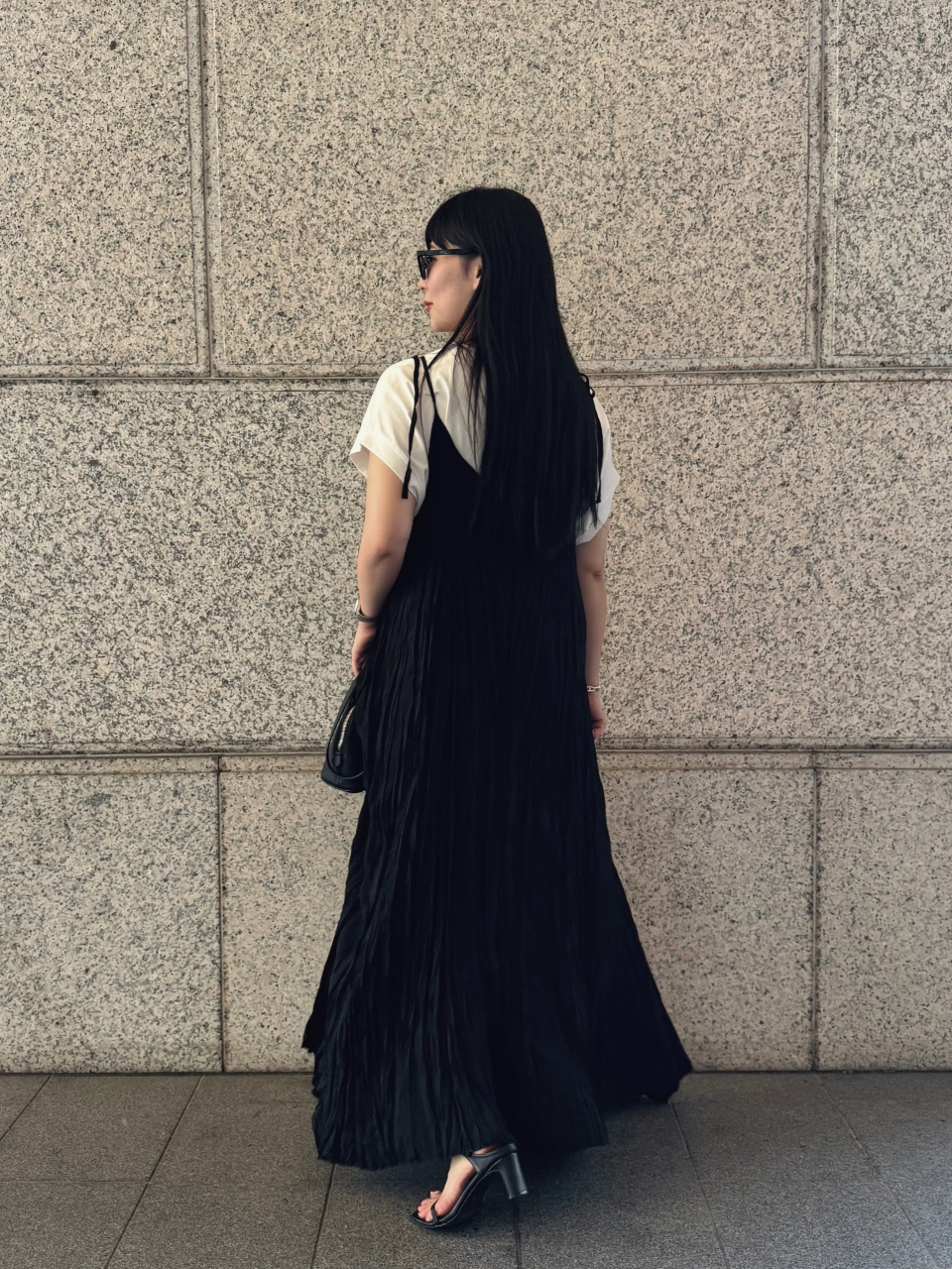 【ASYMM】CRUSHÉ DRESS -black-
