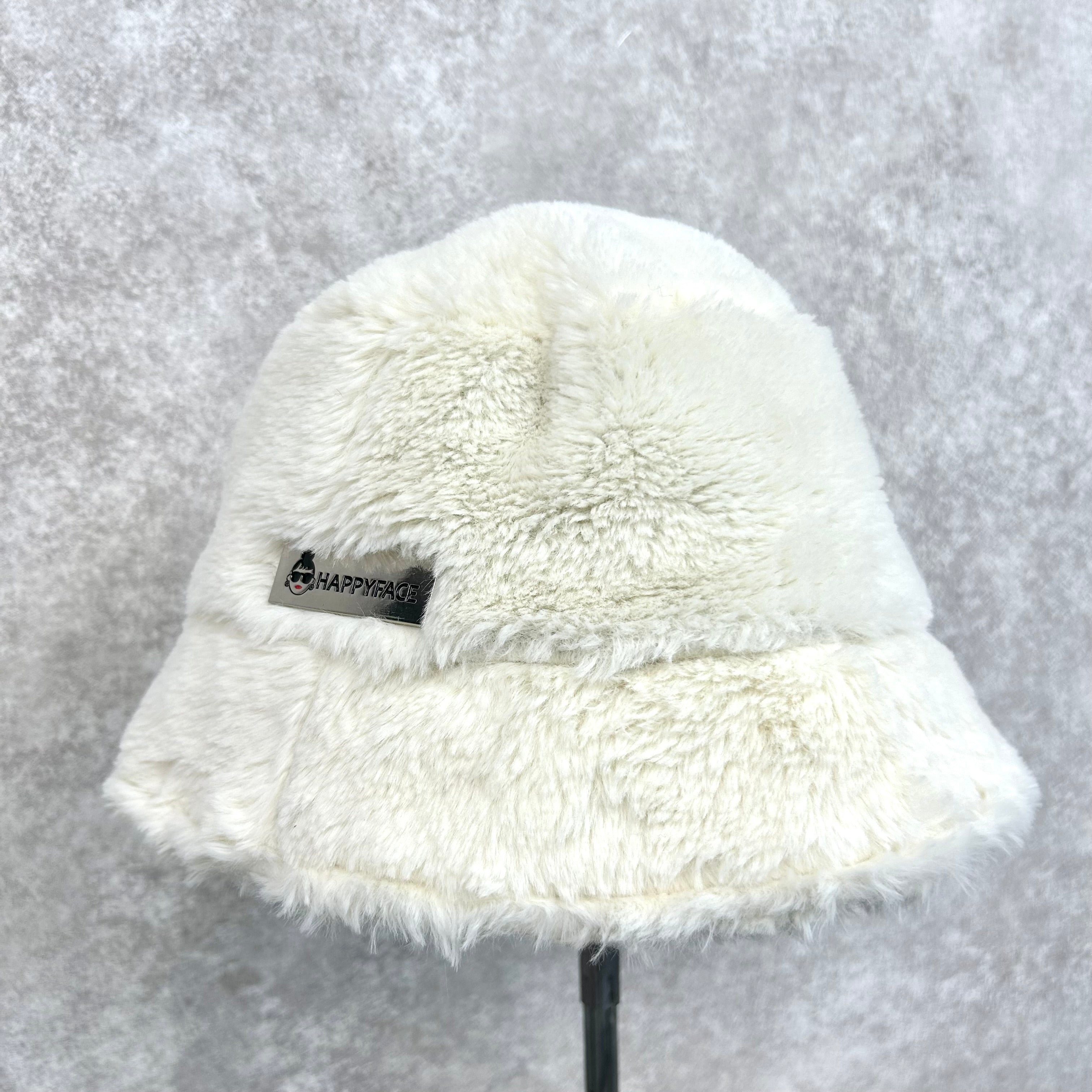【HAPPYFACE】EMMA ファーバケットハット -ホワイト- ※10/22〜10/28より順次発送