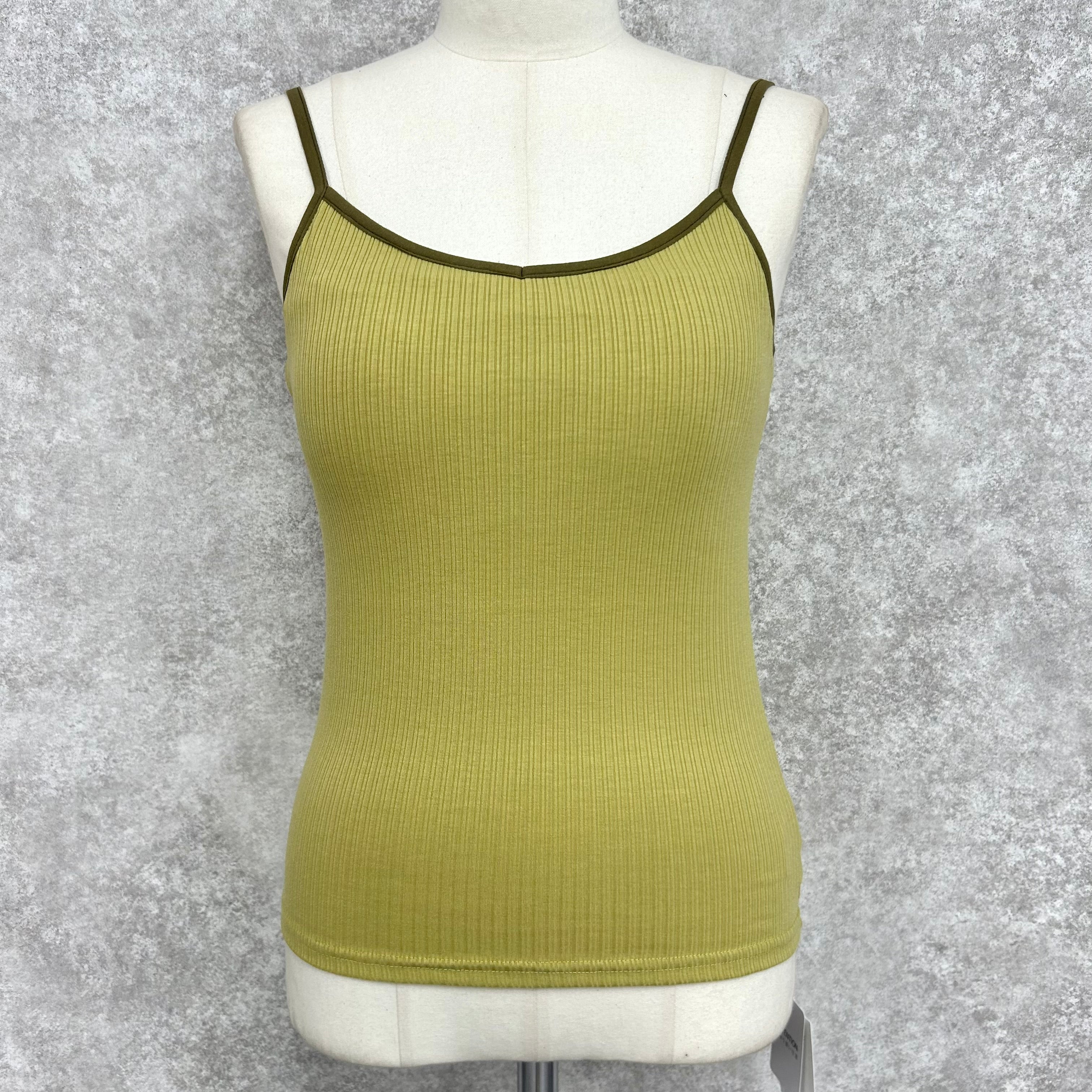 バイカラーカップ付キャミ -ピスタチオ- ※5/14-20迄に順次発送予定