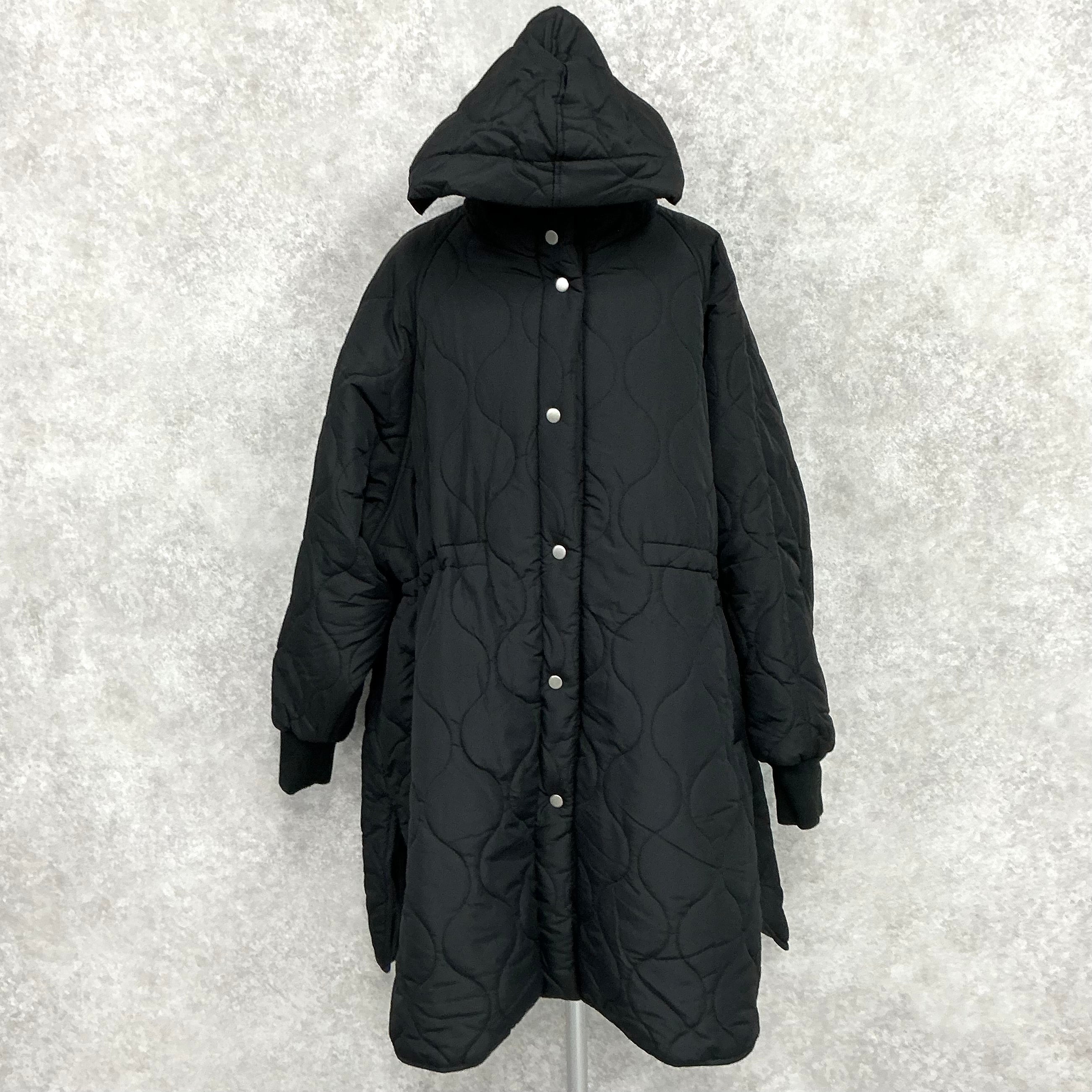 キルティングロングダウン -ブラック- ※12月上旬頃より順次発送予定 ※ハンガー納品