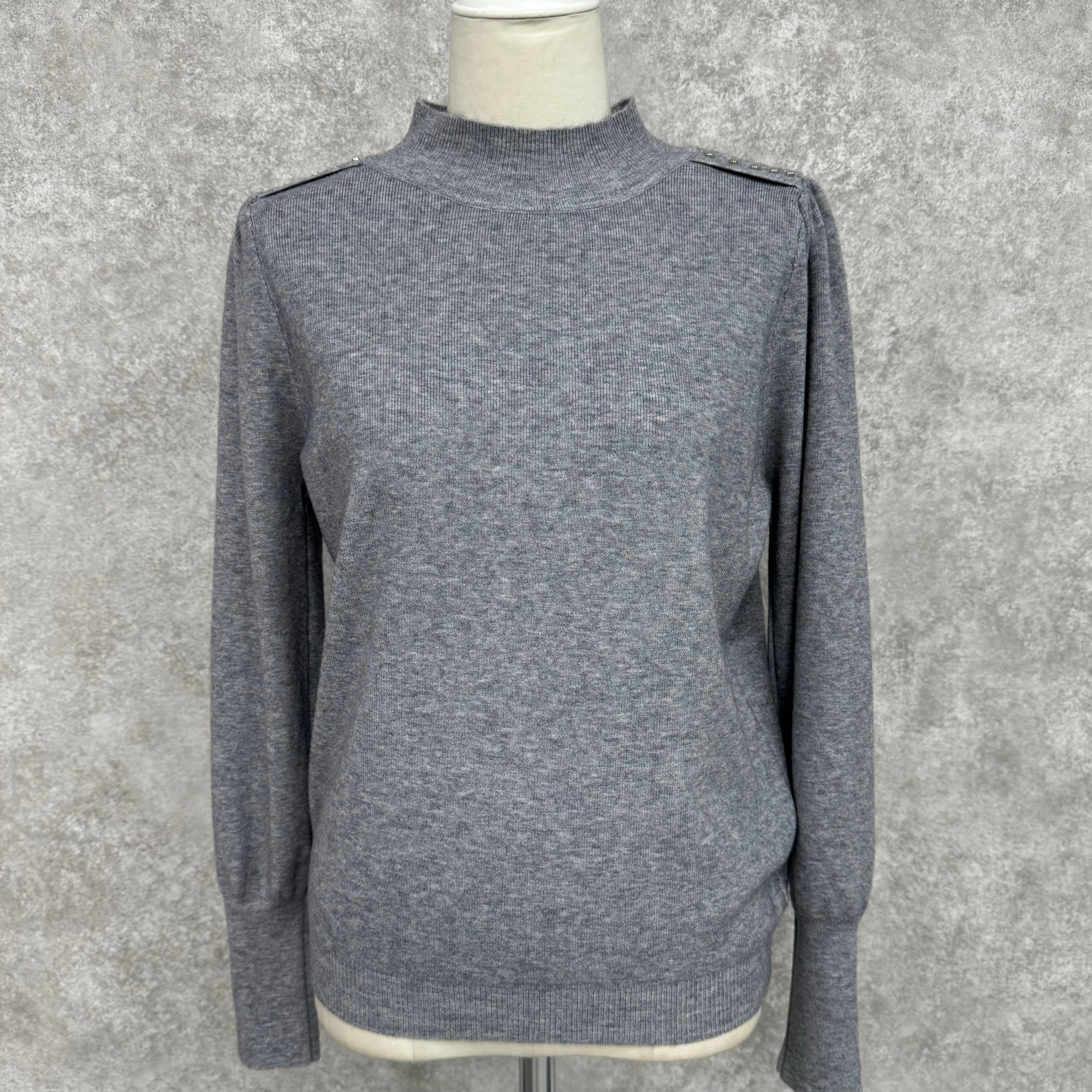 【予約】スタッズ付ニット -グレー-   ※11月下旬~12月上旬頃より順次配送予定