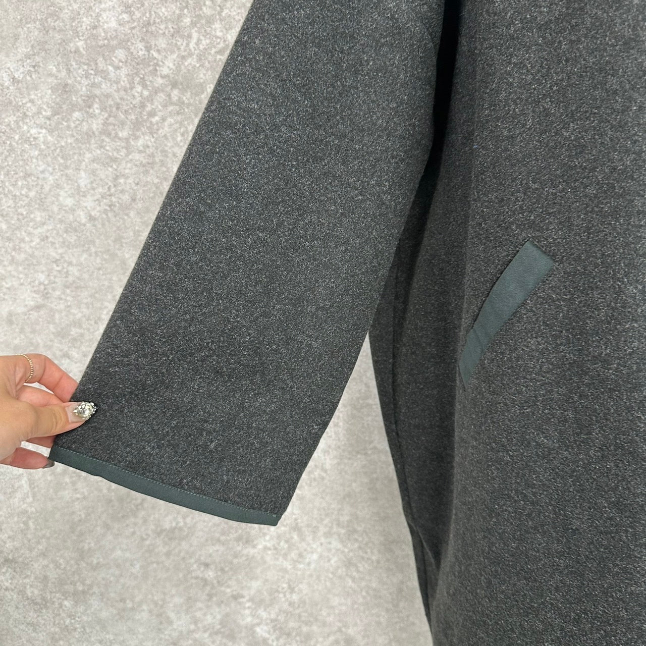 ウールライクオーバーサイズコート チャコール ※10/22-28頃より順次発送予定