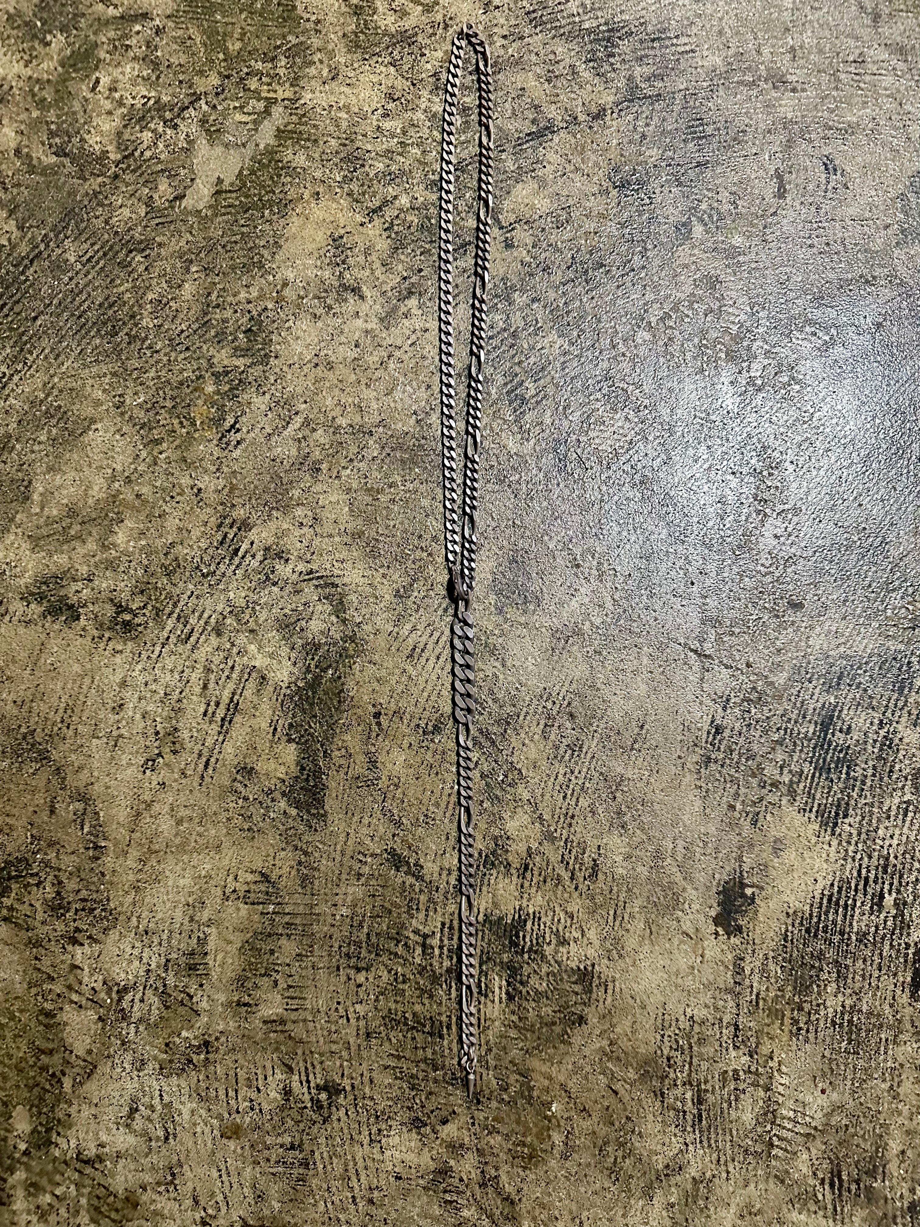 ⚠️予約【MULA001-102022】チェーンラリエットネックレス -マットグレー- ※R7. 6月末納品予定