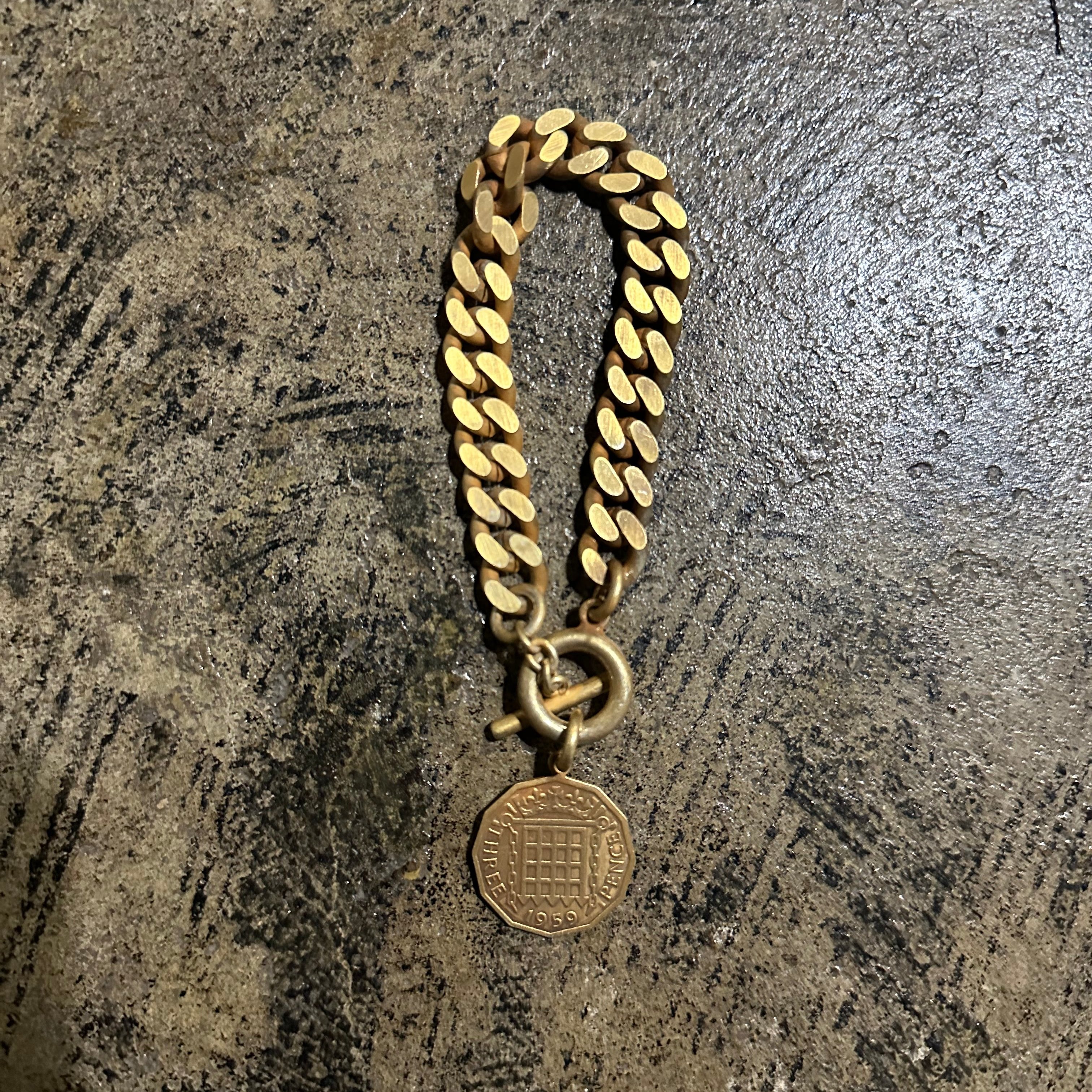 ⚠️予約【MULA003-101012】コインチェーンブレスレット -マットゴールド- ※R7. 6月末納品予定