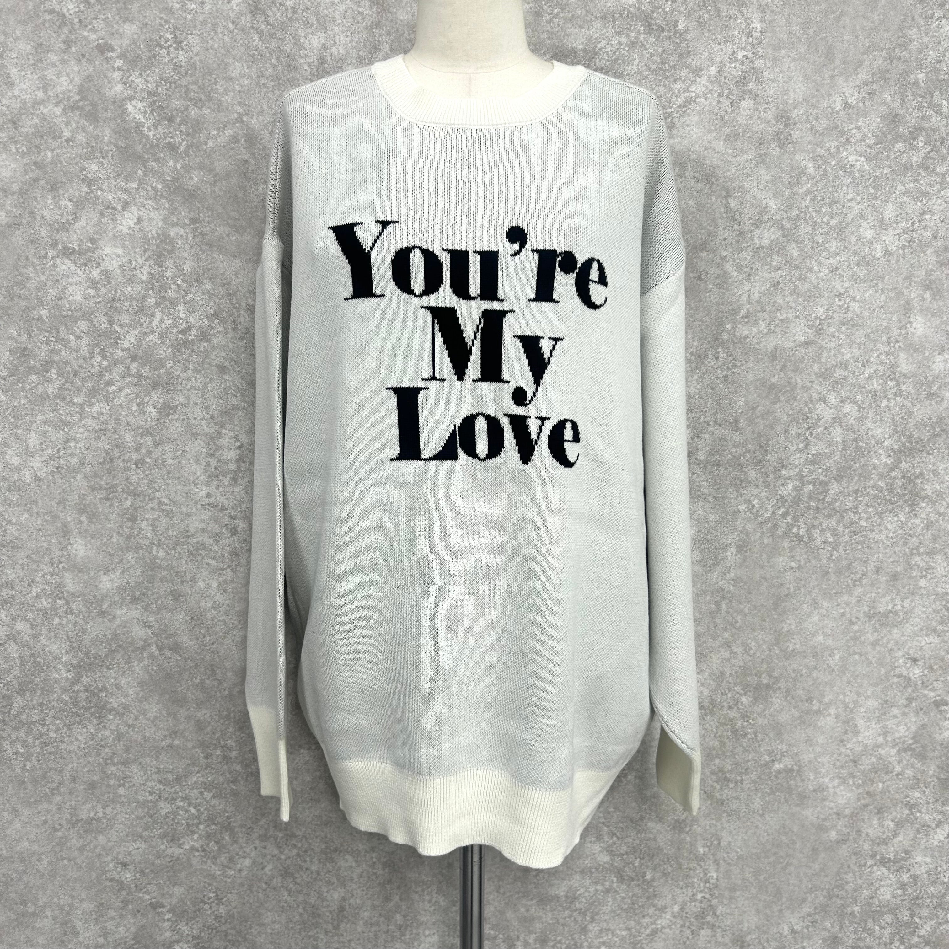 MyLoveオーバーサイズプルオーバー -オフ×ブラック- ※11/4~11/11頃より順次発送予定