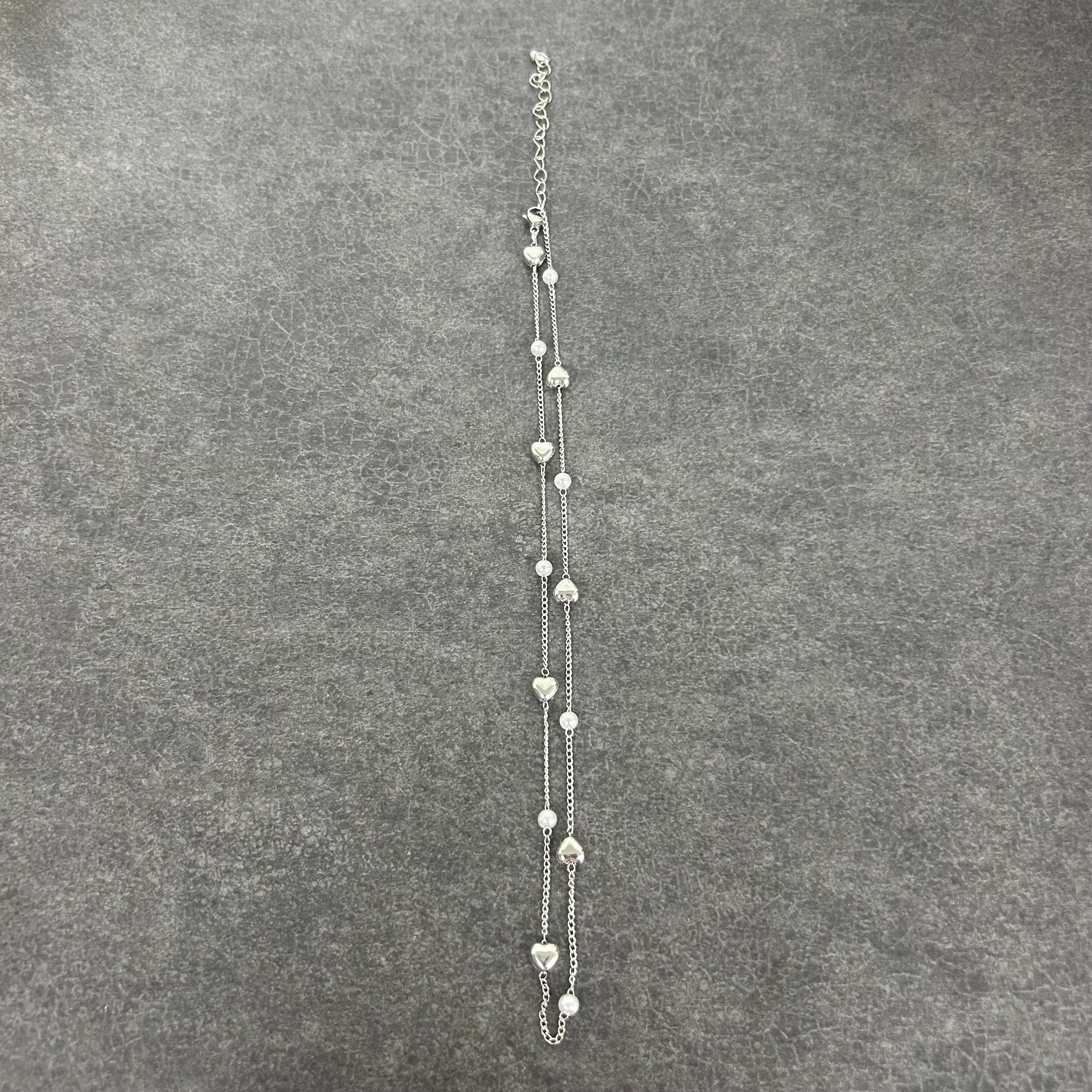 ミニハートパールネックレス  -シルバー- ※10/29~11/4頃より順次発送予定