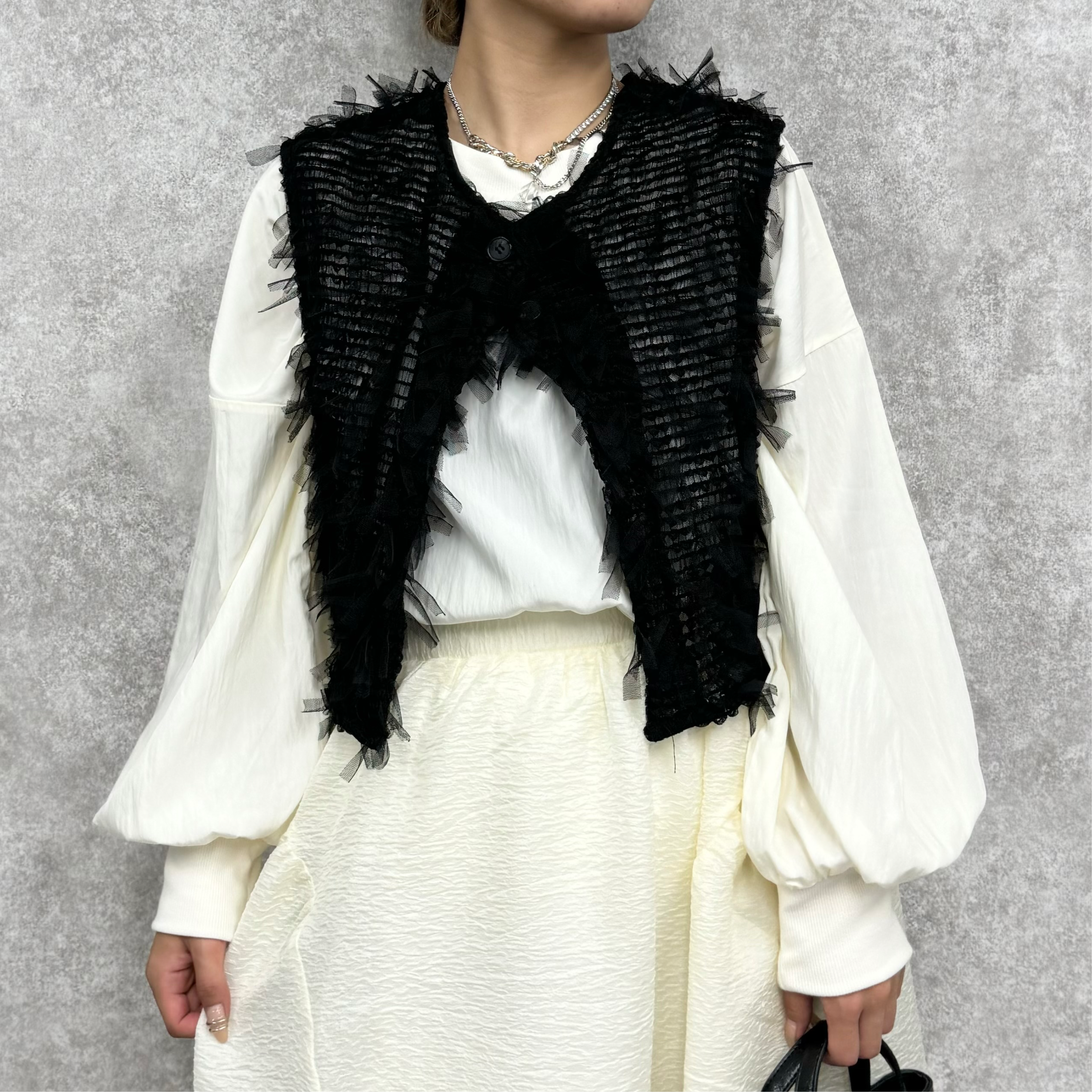 タフタオーバートップス -オフホワイト-  ※3/5〜11より順次発送予定