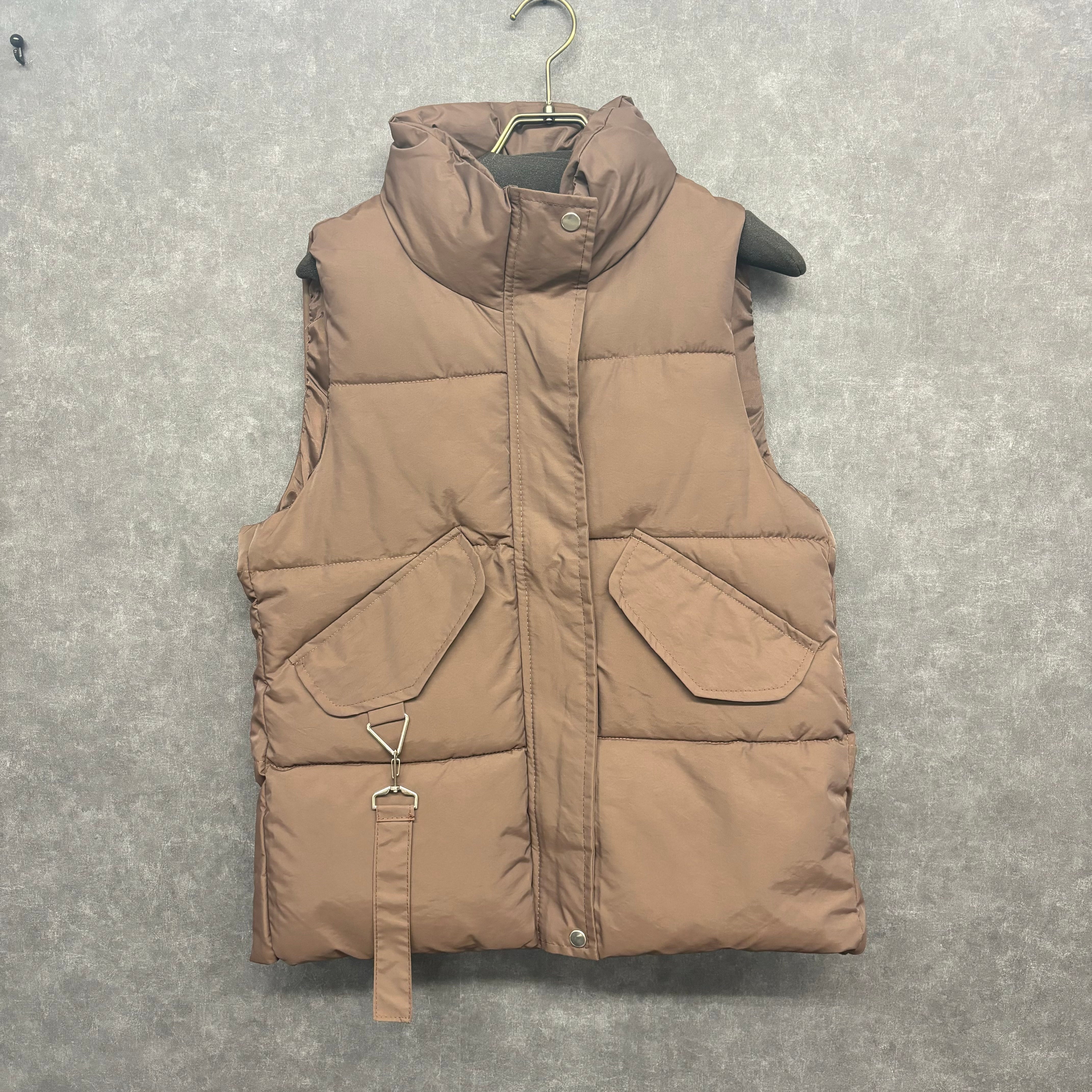 【予約】ポリダウンベスト ブラウン ※11月下旬~12月上旬頃より順次配送予定