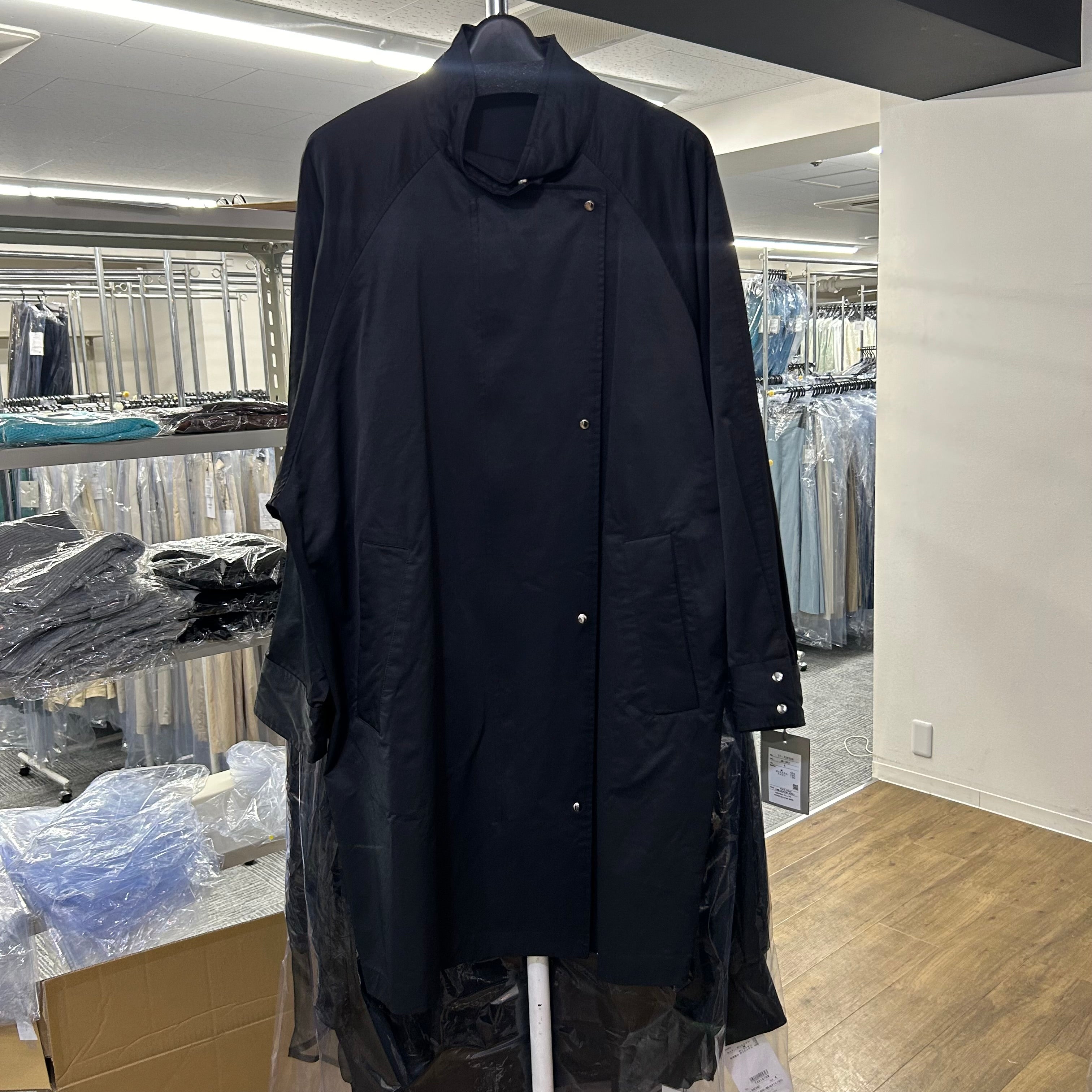 【PRIORITY】スタンドカラーコート ブラック 42 ※9/3-9頃〜順次配送予定