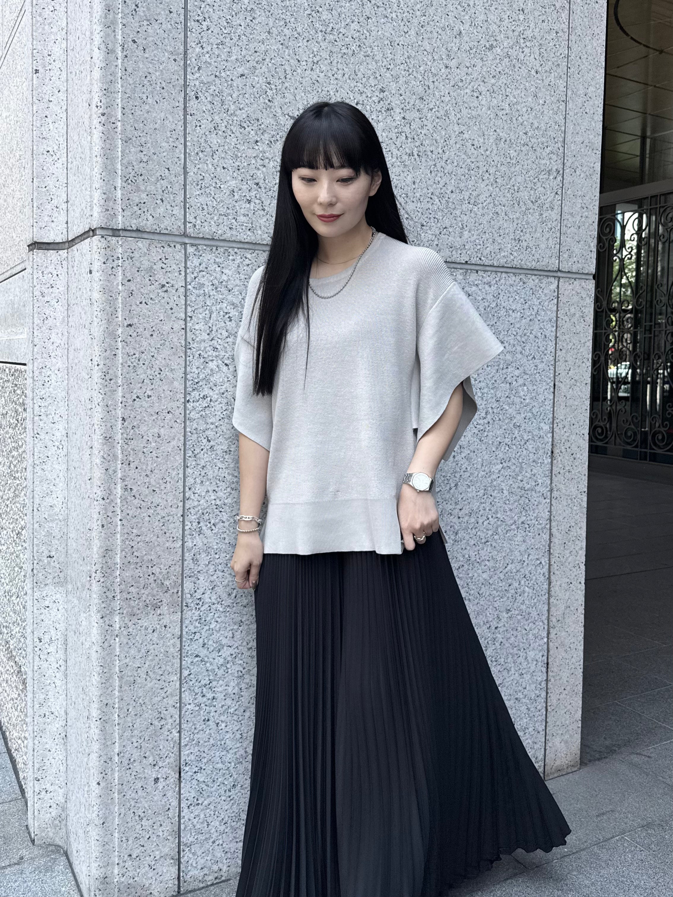 【ASYMM】Slow Knit -greige-
