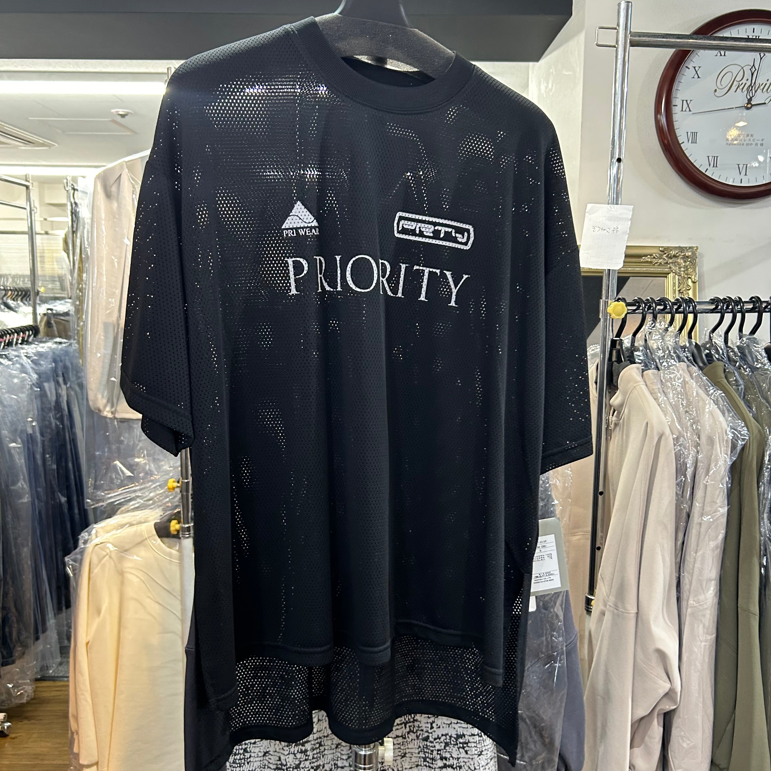 【PRIORITY】メッシュトップス ブラック 11 ※9/3-9頃〜順次配送予定