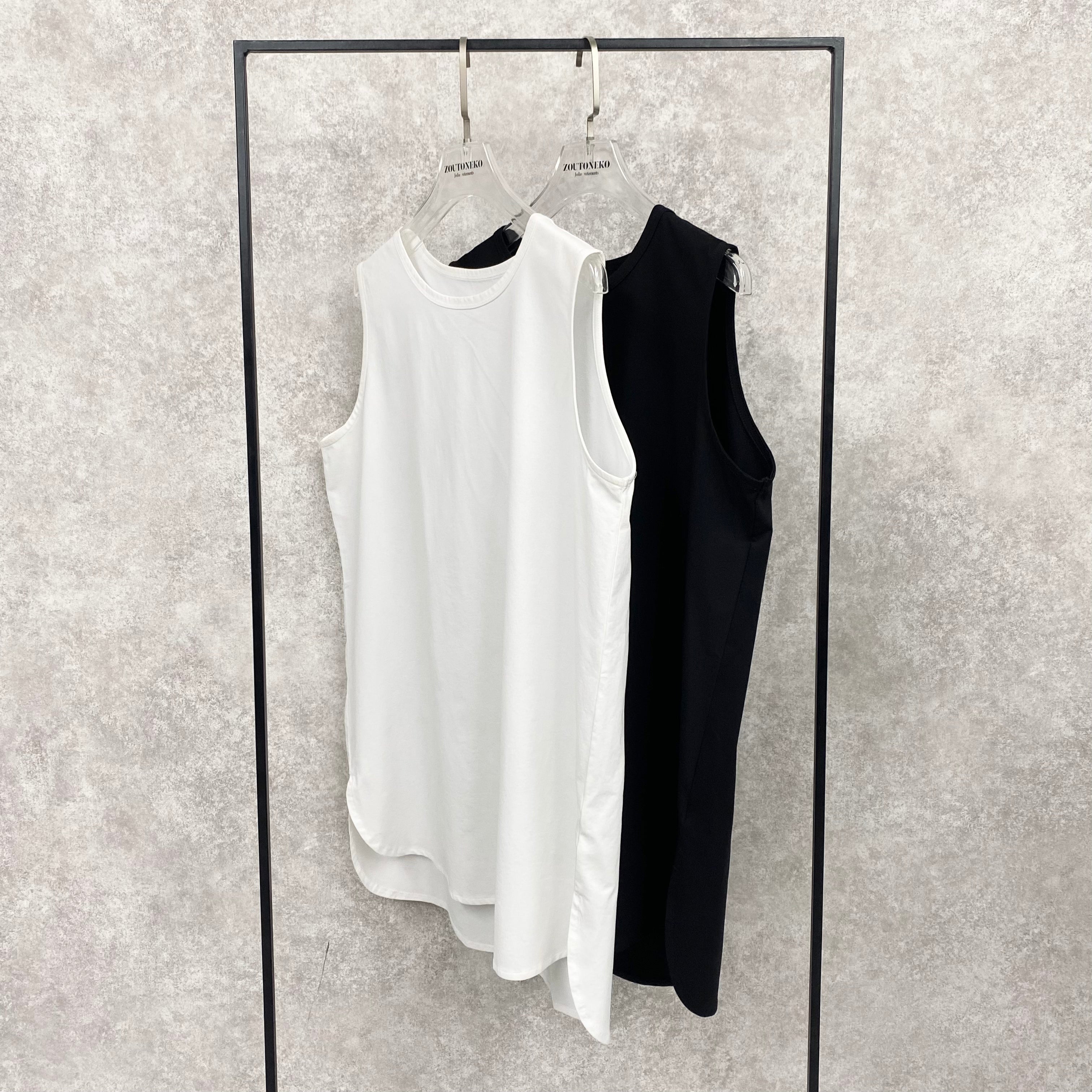 【ASYMM】LAYER MATE TANK -black-