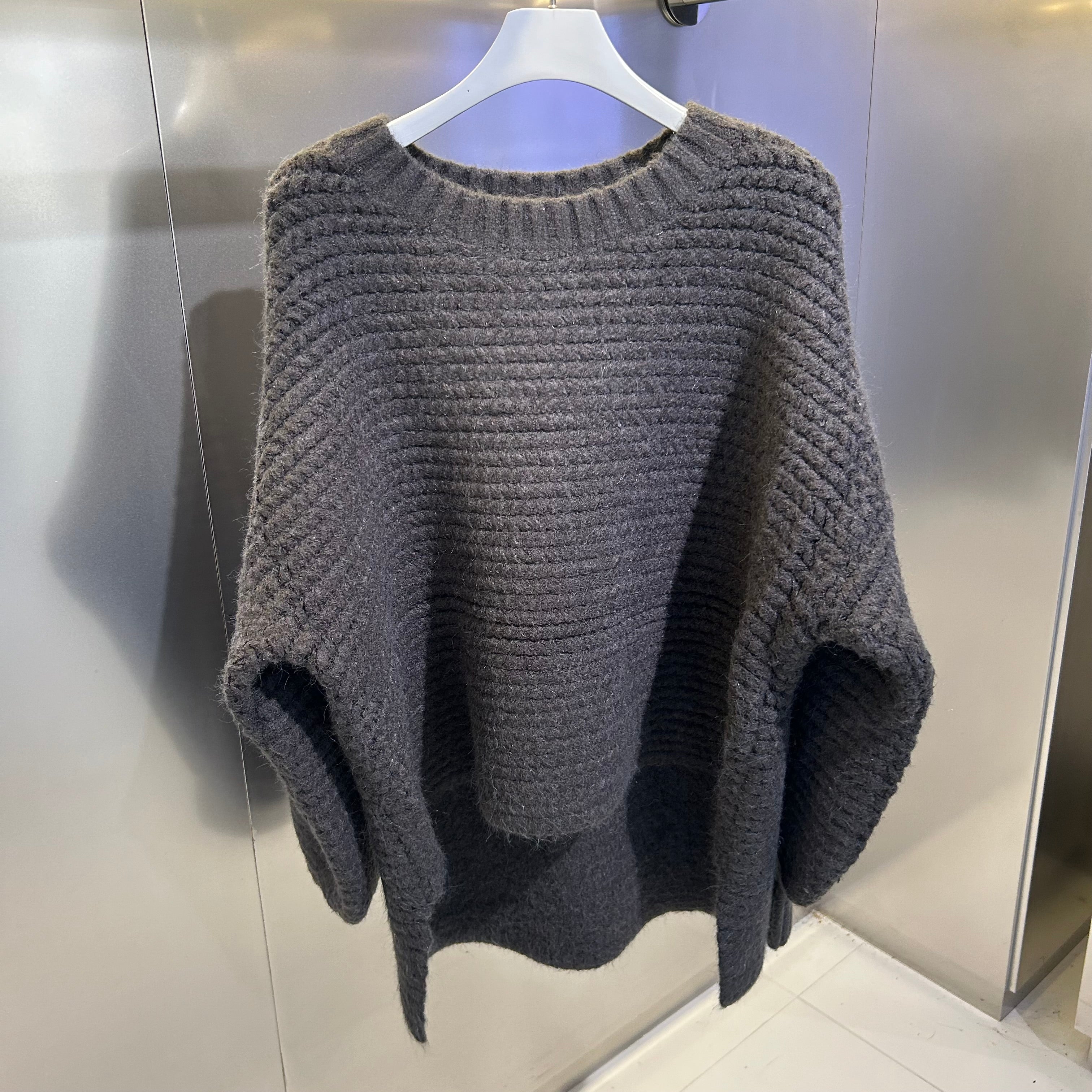 【Rowee】 厚手シンプルニット チャコール ※10月下旬〜11月上旬頃より順次発送予定