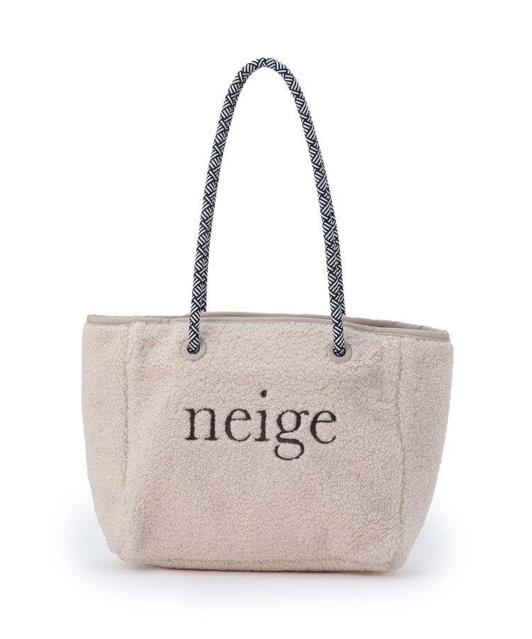 キルティング×ボア リバーシブルバッグM 005 オフホワイト ※11月上旬〜中旬より順次配送