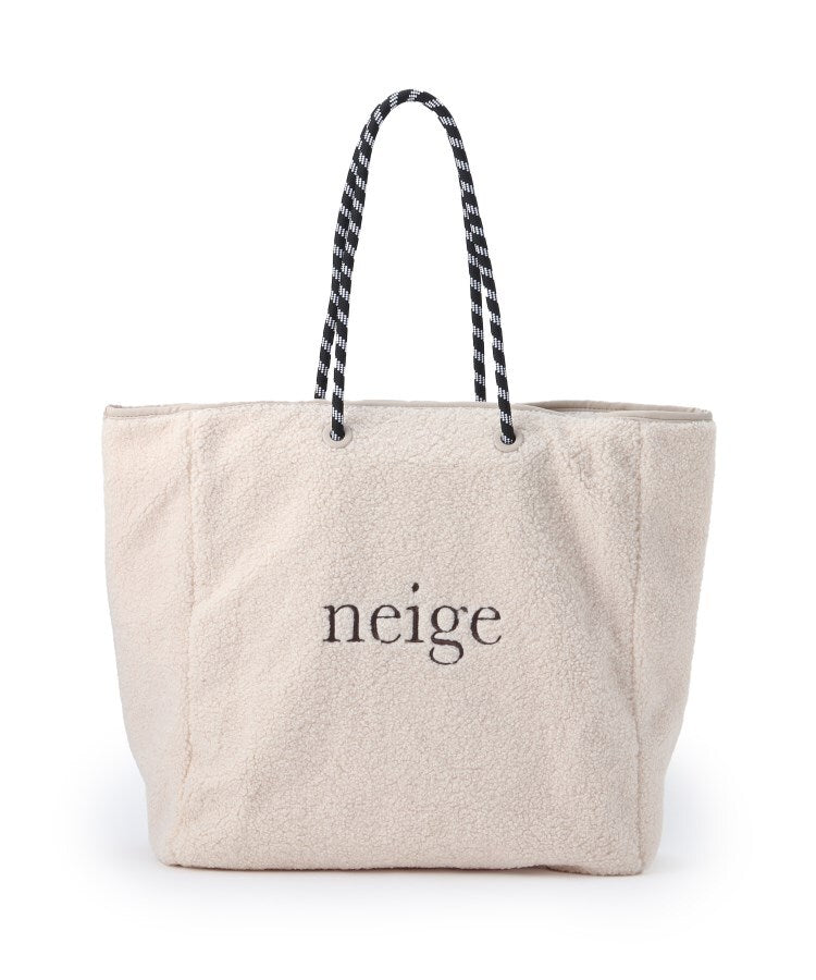 キルティング×ボア リバーシブルバッグL 005 オフホワイト ※11月上旬〜中旬より順次配送