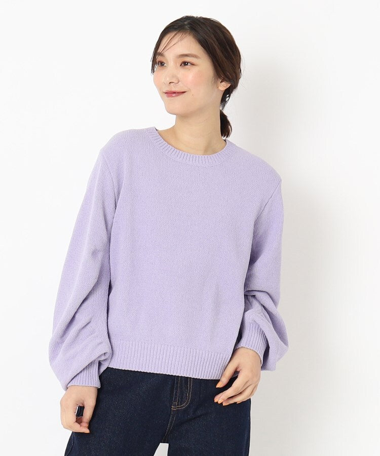 【手洗い可】アンティークモールマンドゥスリーブプルオーバー 084 パープル ※11月上旬〜中旬頃より配送予定