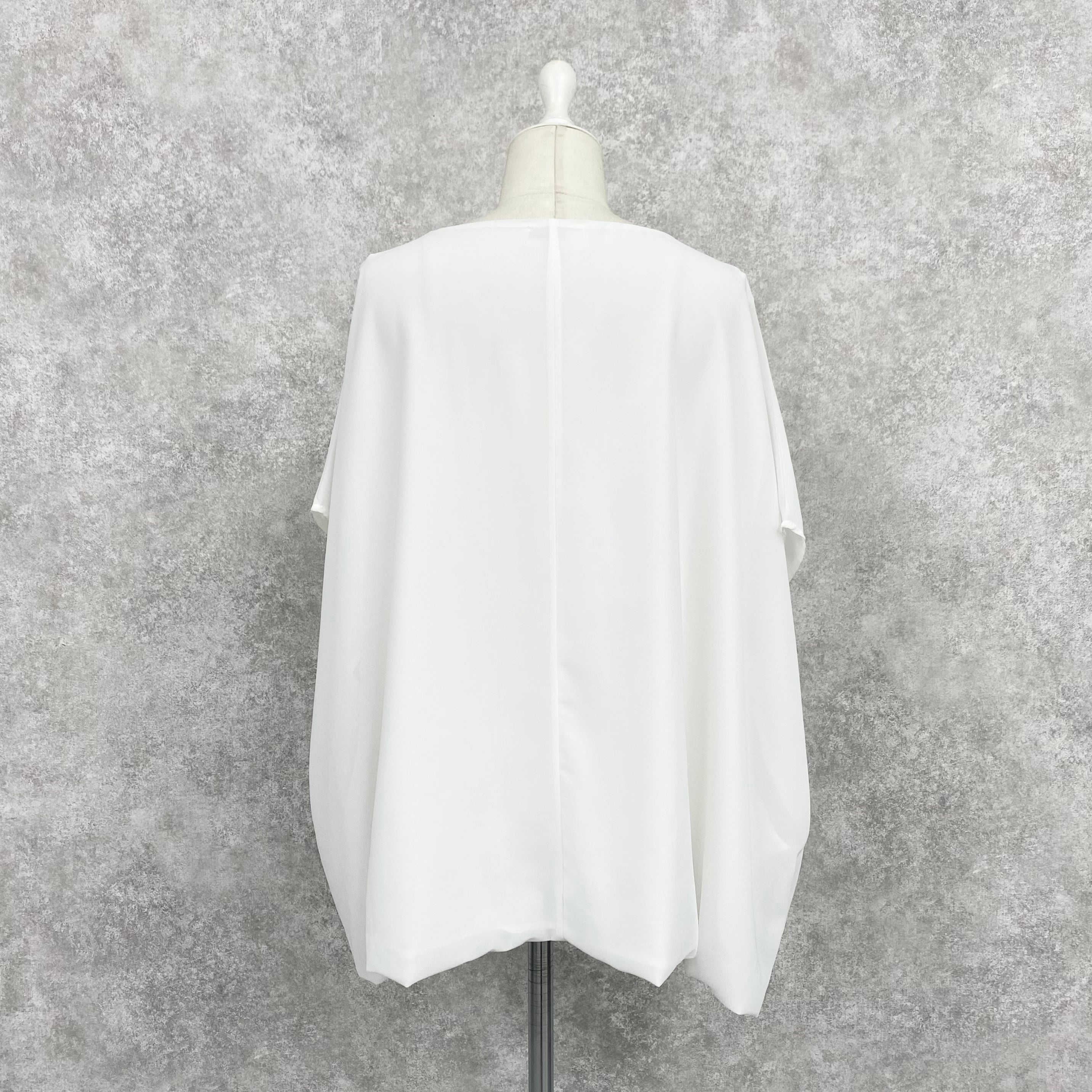 【ASYMM】MISTY CHIFFON BLOUSE -white-