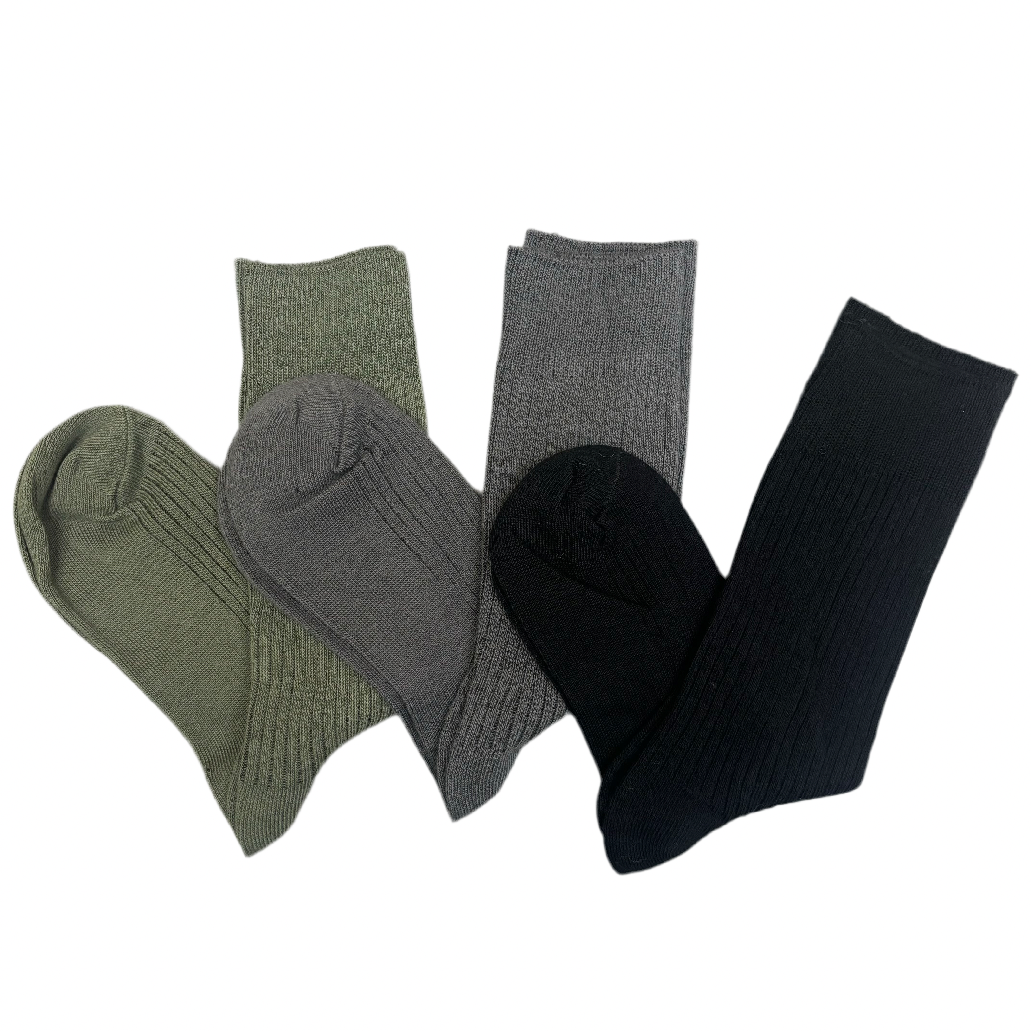 【MSX1285】メンズソックス(3足セット)ブラック×カーキ×グレー ※10/29-11/4頃より順次配送予定