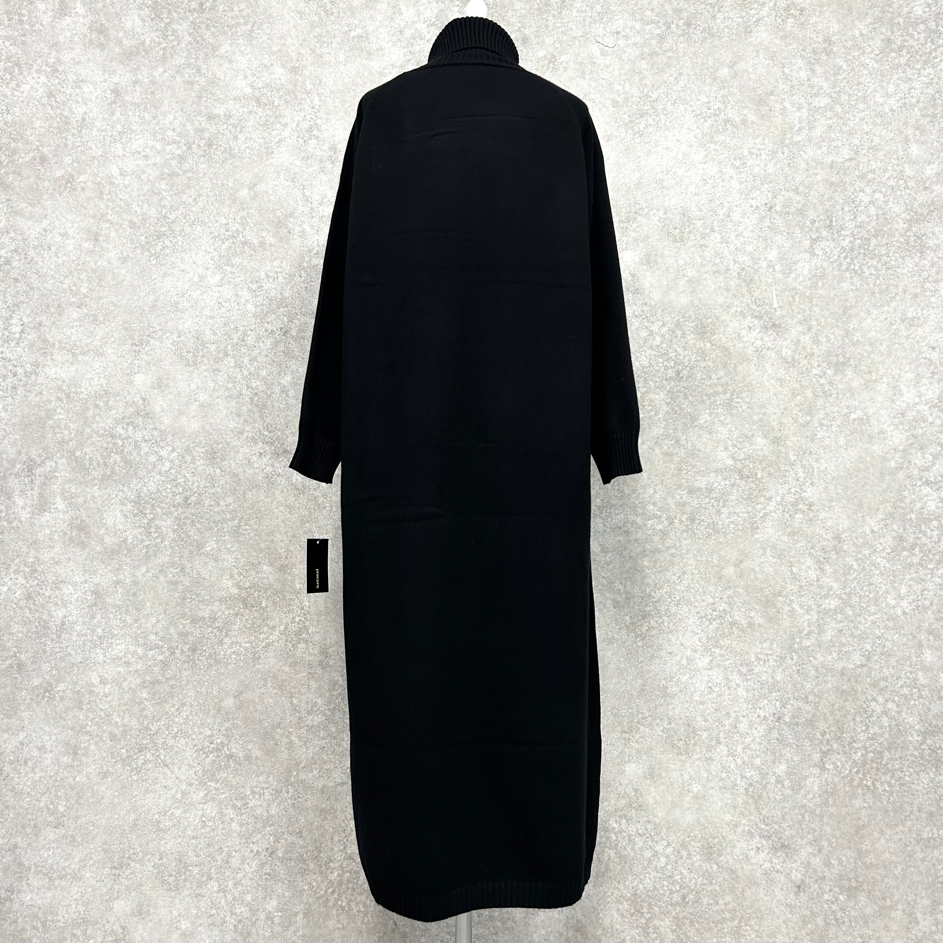 タートルネックロングワンピース -ブラック- ※10/29~11/4頃より順次発送予定