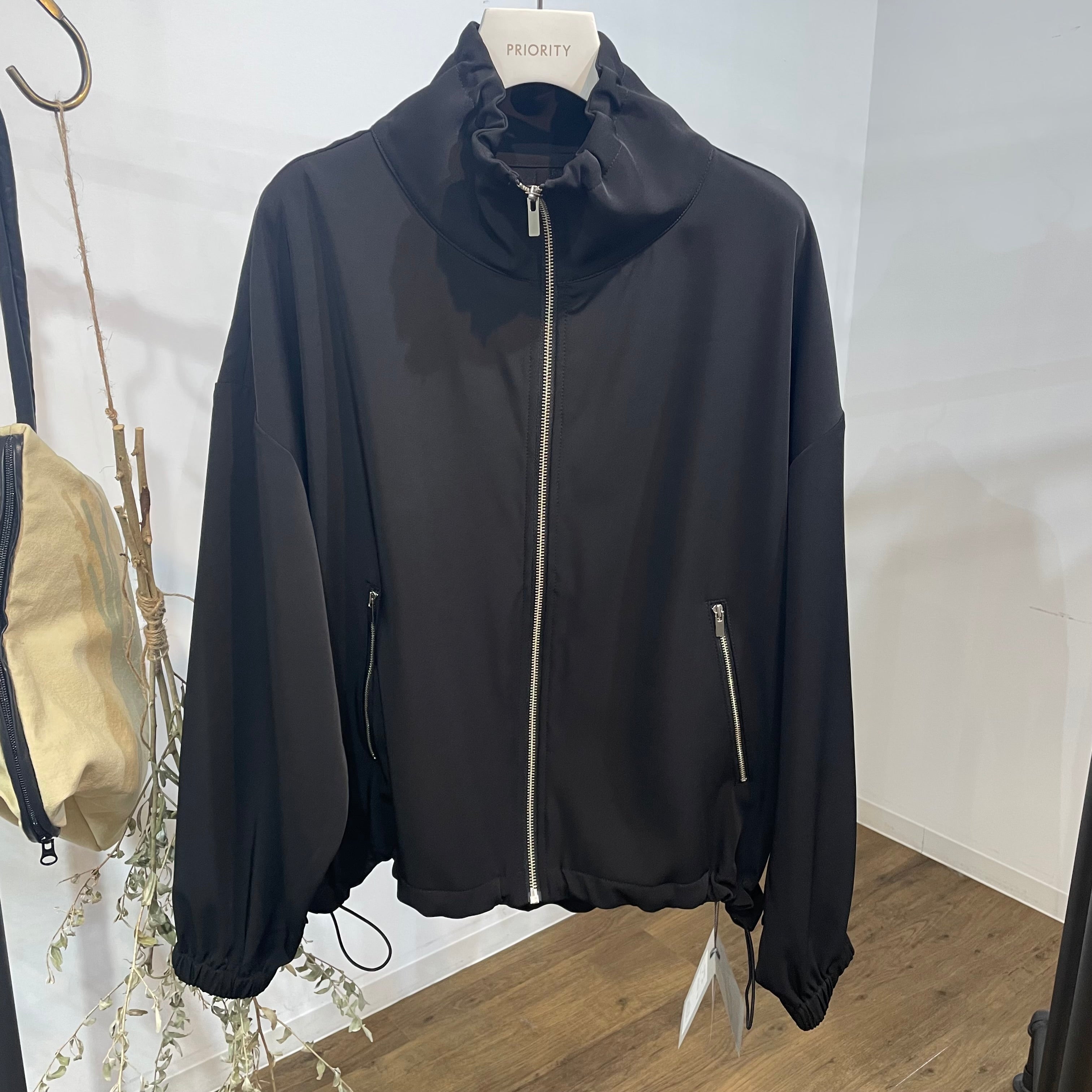 【予約】【PRIORITY】大人テロン素材ジャケット ブラック ※2月上旬より順次発送