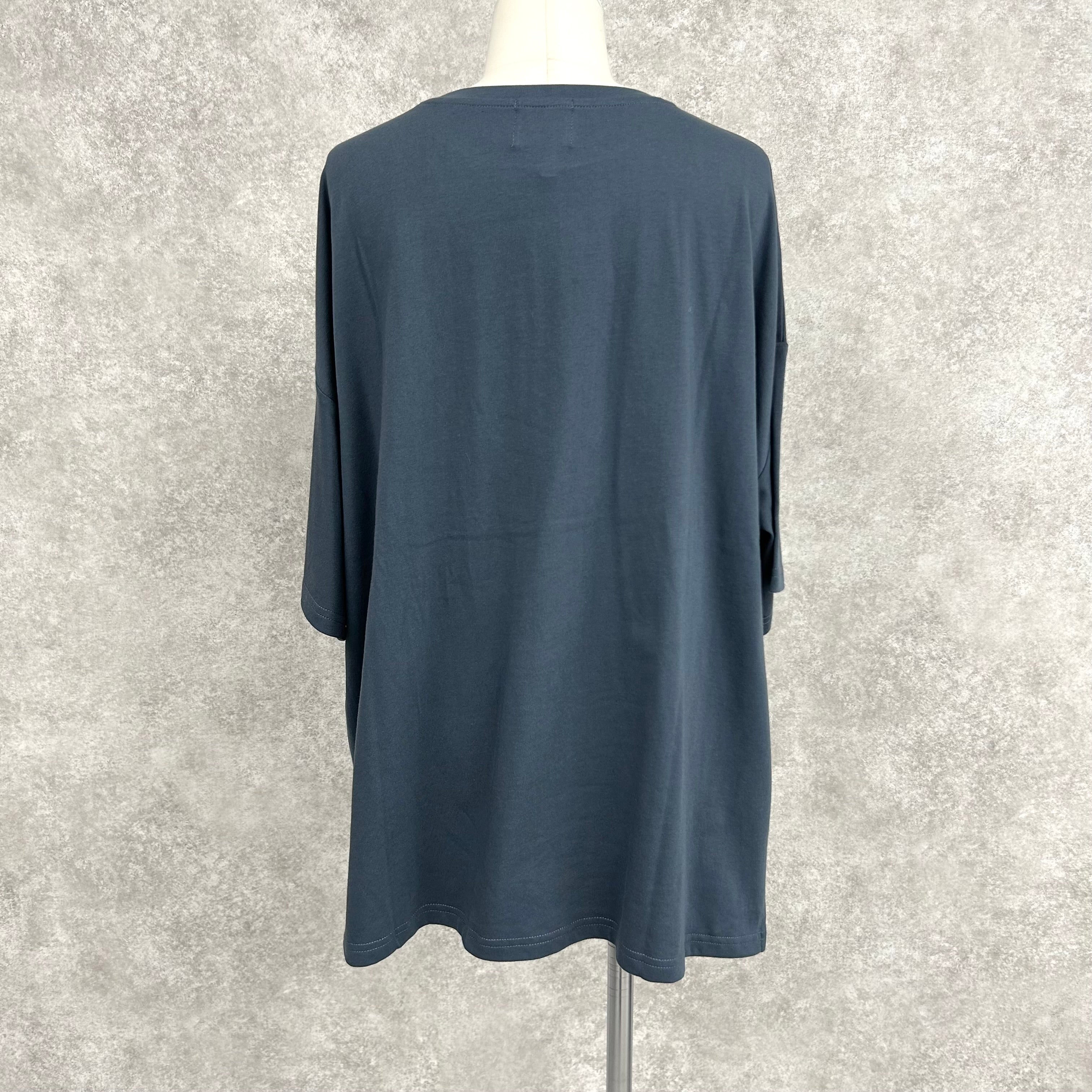 ダルメシアン刺繍&ロゴTシャツ -テールブルー- ※8/6〜12より配送予定