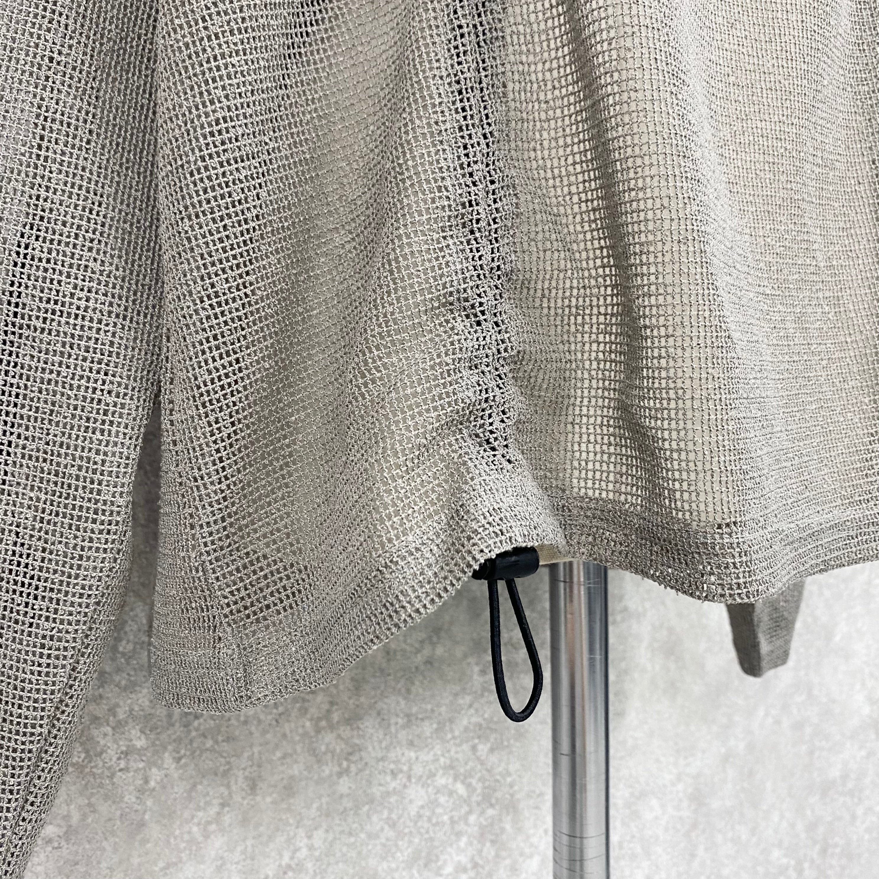 【ASYMM】TWIST LINE MESH TOPS -gray-