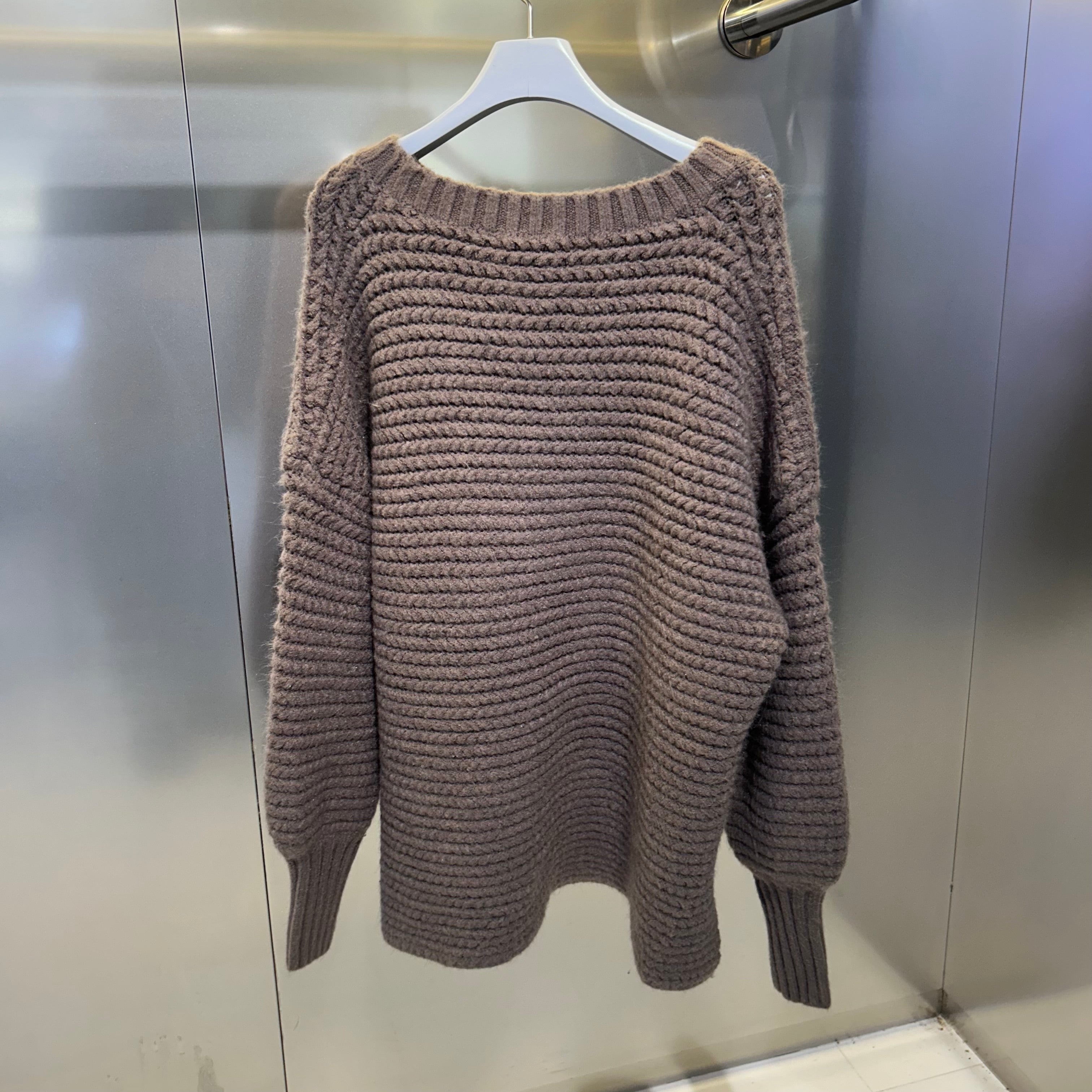 【Rowee】 厚手シンプルニット ブラウン ※10月下旬〜11月上旬頃より順次発送予定